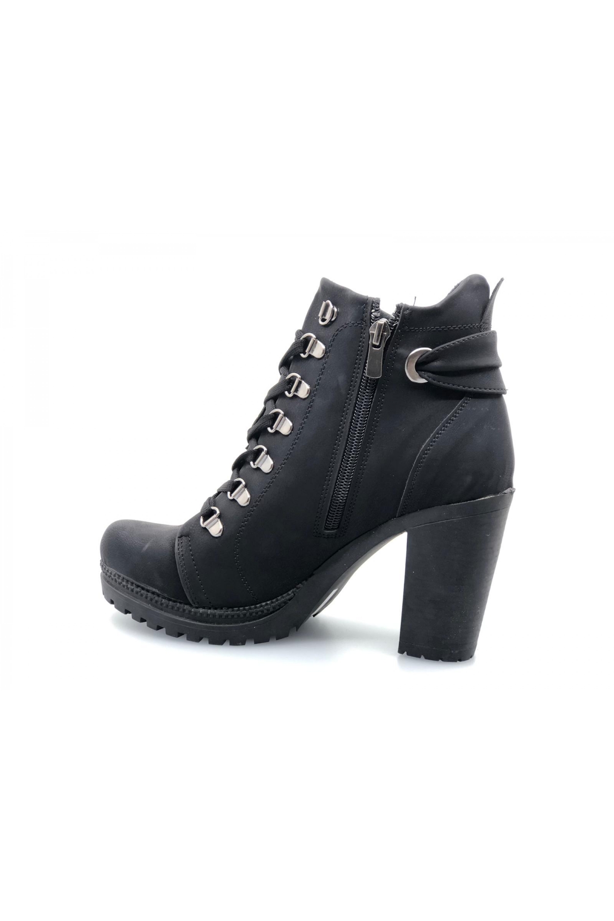 Ayakdaş 1058 Yüksek Topuk Bağcıklı Kadın Bot - Görsel 4
