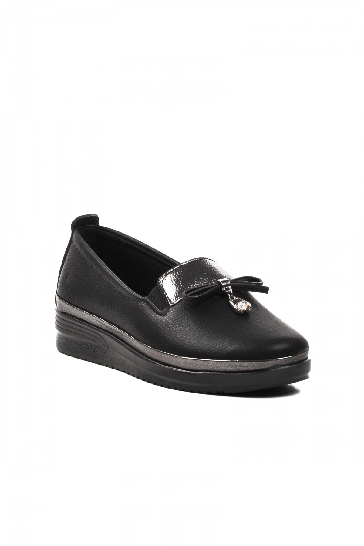 037 Siyah Simli Kadın Günlük Ayakkabı - Görsel 4