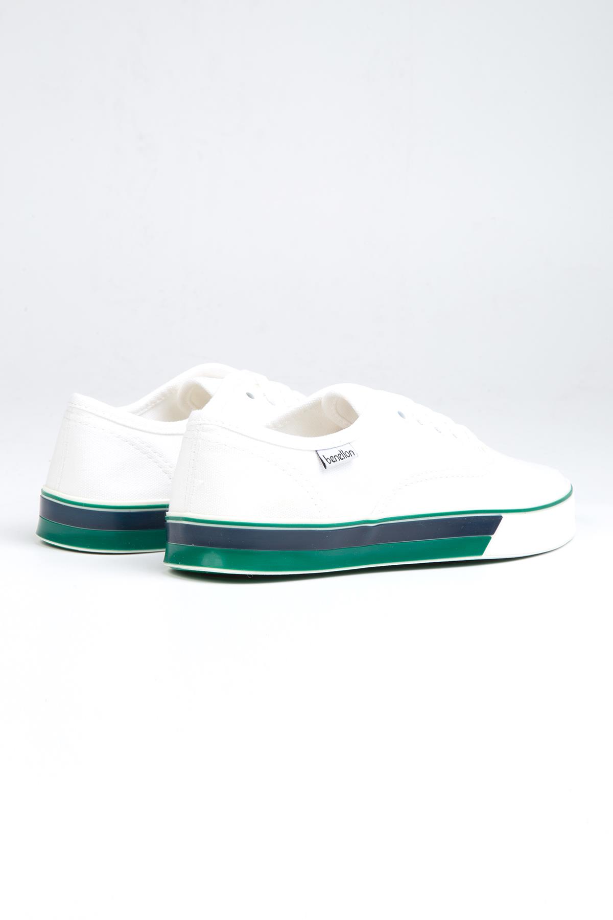 ® | BN-30956- 3570 Beyaz Yeşil - Kadın Spor Ayakkabı - Görsel 4