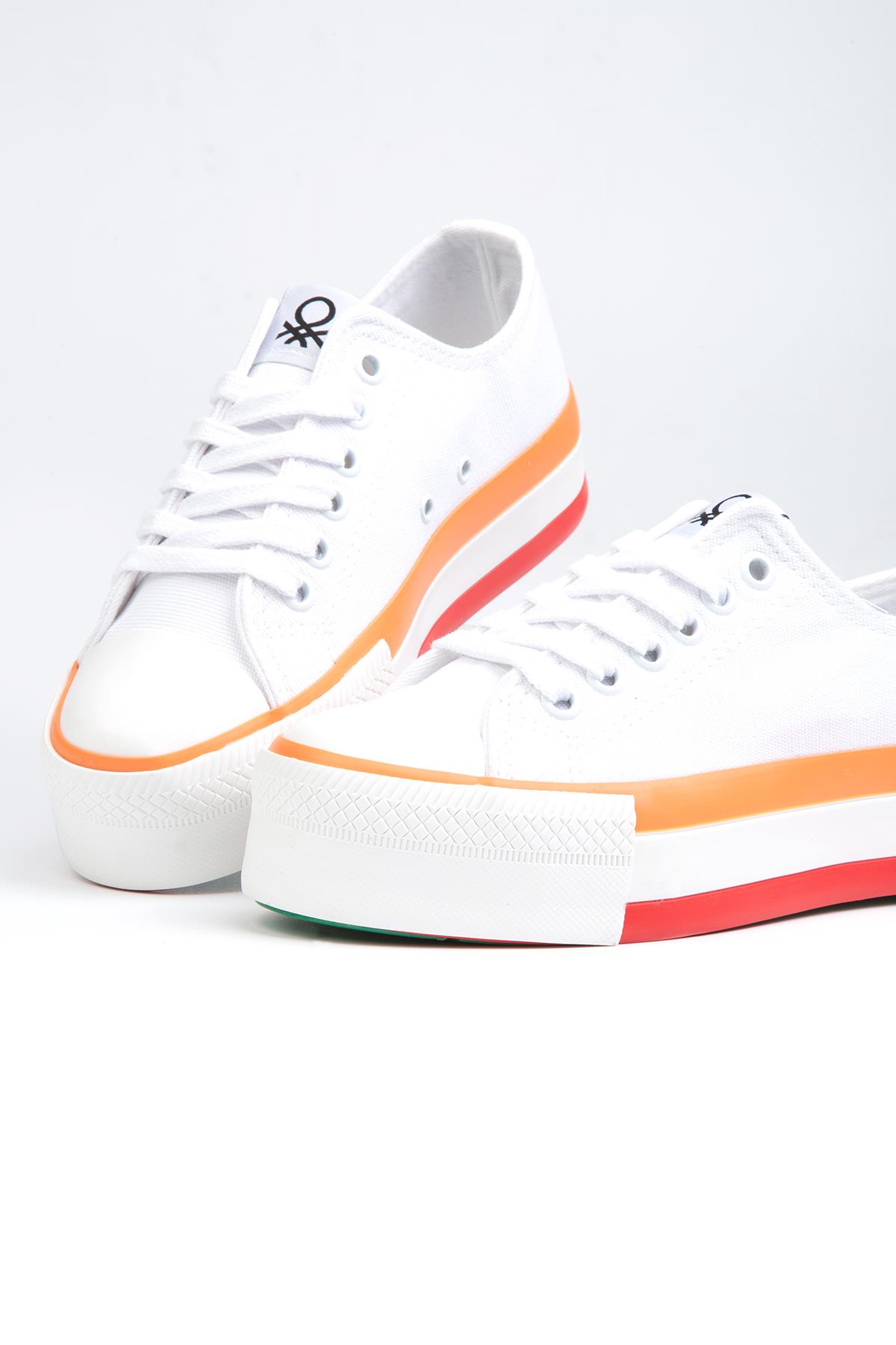 ® | BN-30937 - 3114 Beyaz Turuncu - Kadın Spor Ayakkabı - Görsel 3