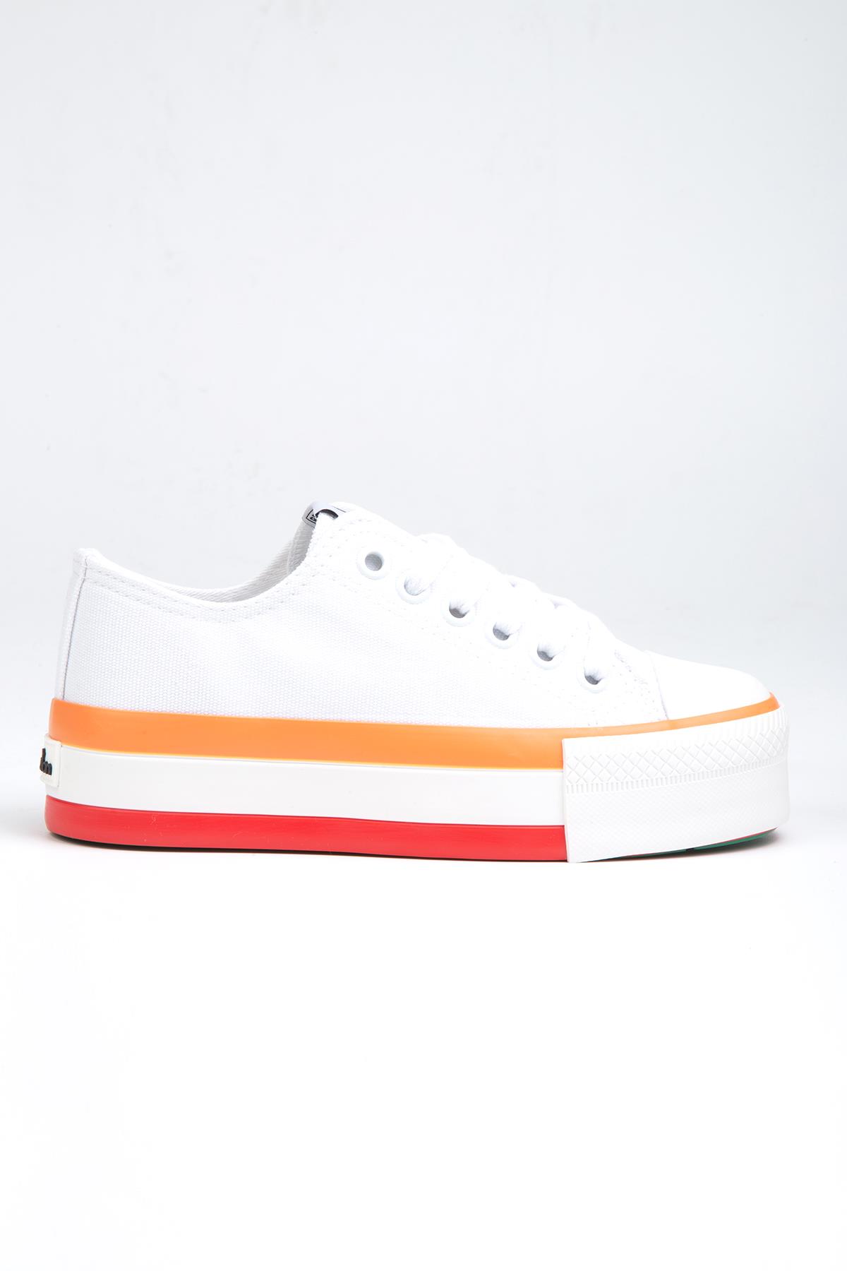 ® | BN-30937 - 3114 Beyaz Turuncu - Kadın Spor Ayakkabı - Görsel 2