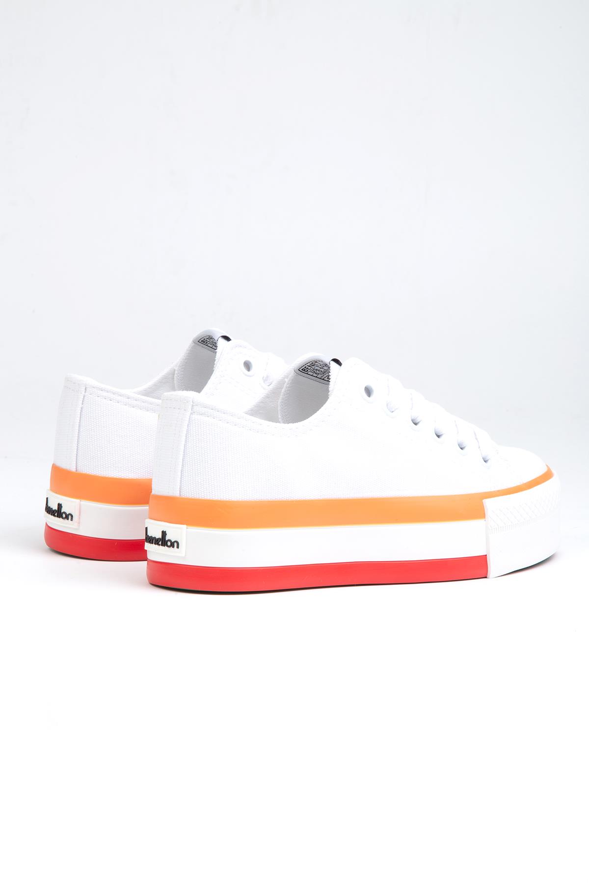 ® | BN-30937 - 3114 Beyaz Turuncu - Kadın Spor Ayakkabı - Görsel 5