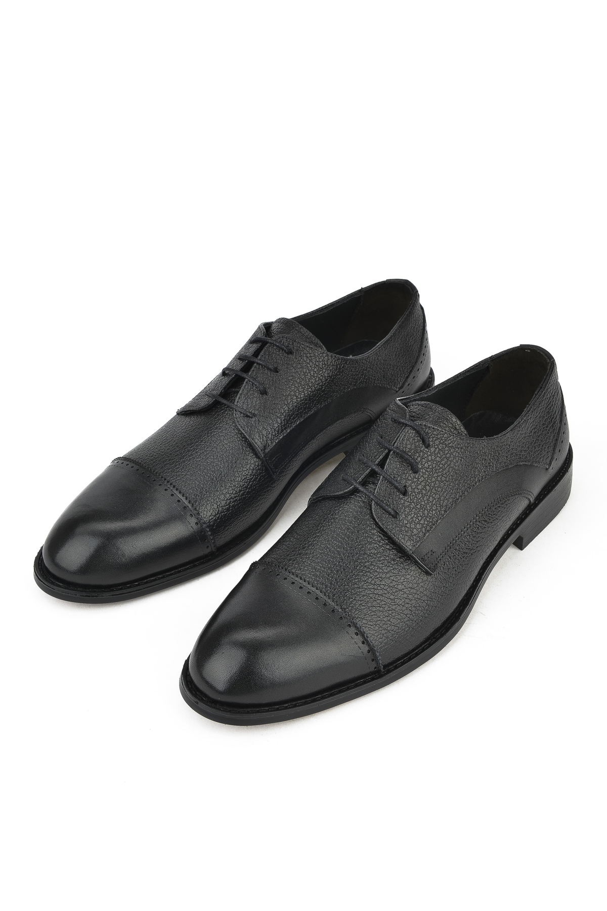 Ziya Erkek Hakiki Deri Klasik Ayakkabı 14148Z801 Siyah - Görsel 6