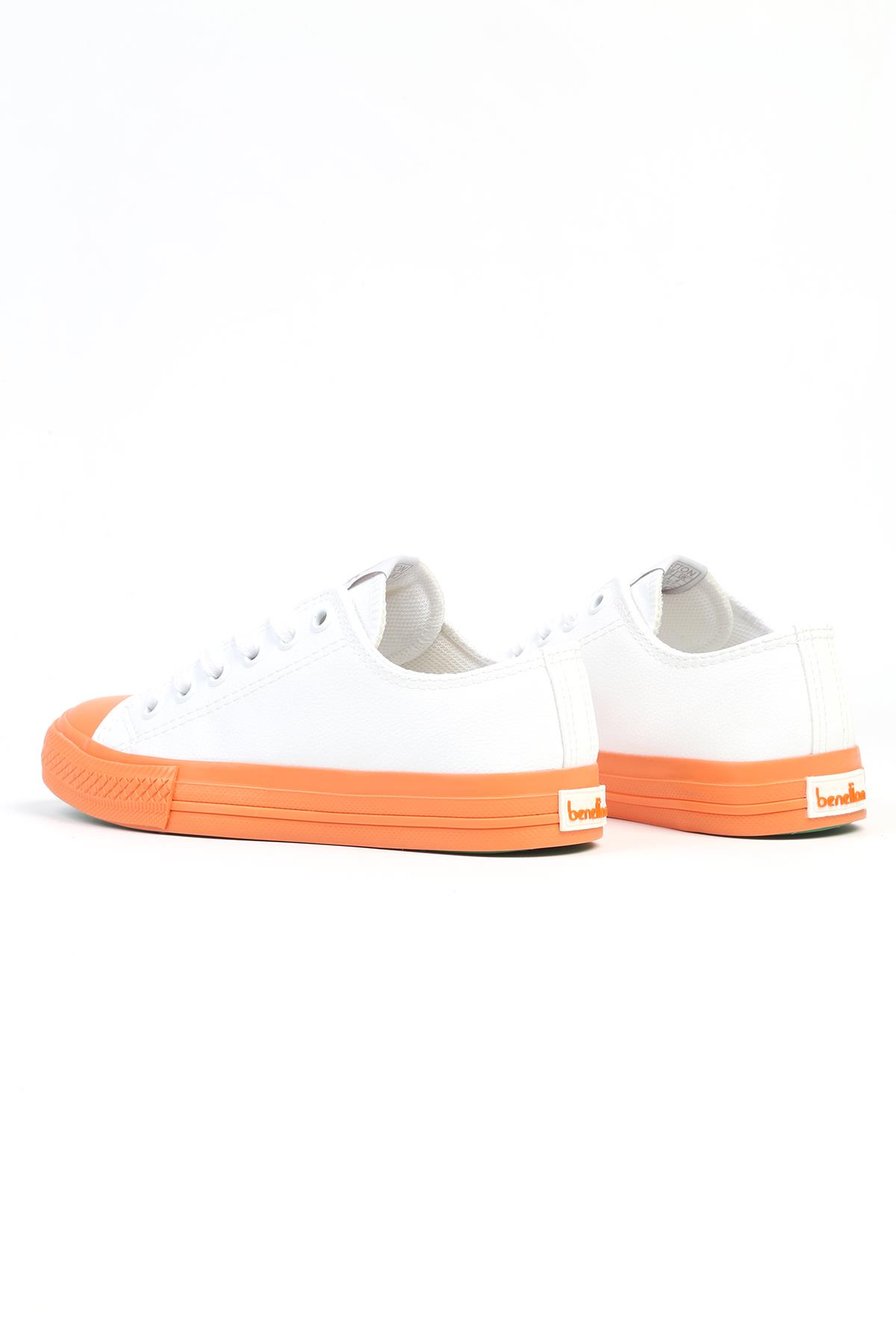 ® | BN-31040 - 3374 Beyaz Turuncu - Kadın Spor Ayakkabı - Görsel 4