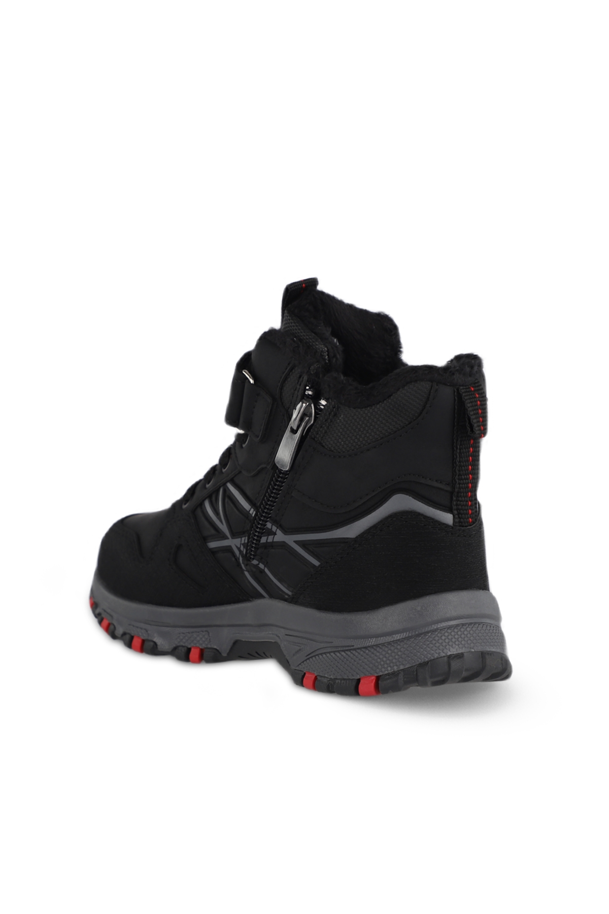 NESKE Erkek Çocuk Bot Siyah / Kırmızı - Görsel 4