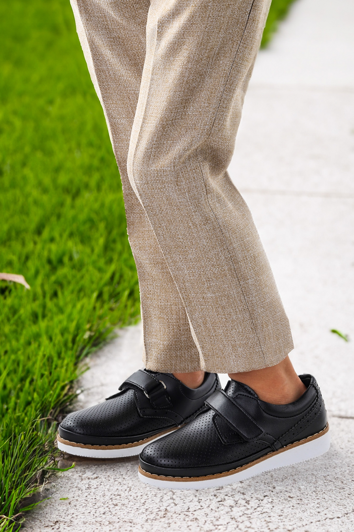 Cırtlı Erkek Çocuk Okul Sünnet Ayakkabısı 100 Cilt Siyah - Görsel 4