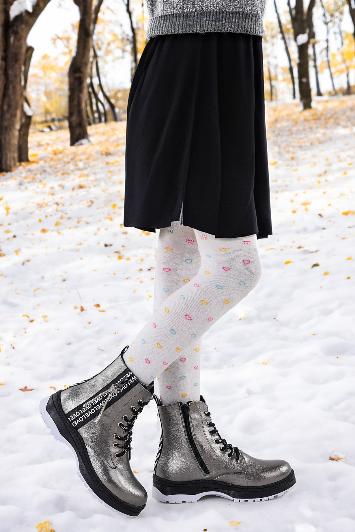 Termo Taban Kız Çocuk Bot 622 Çatlak Platin - Görsel 2