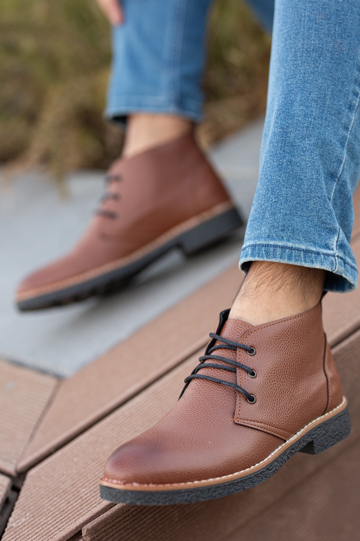 Erkek Papi Bağlı Kışlık Erkek Bot Taba - Görsel 2