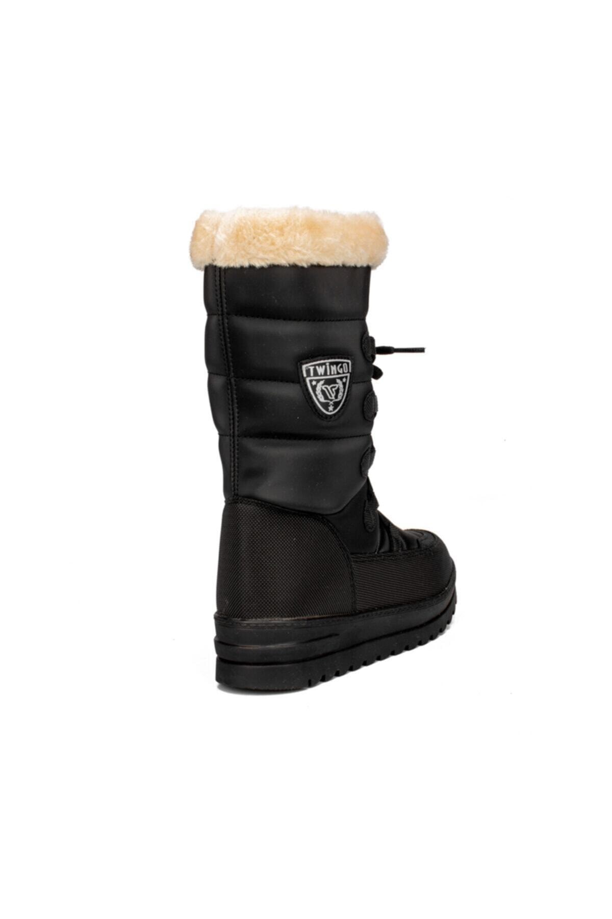 Twingo Siyah Termal Kürklü Kışlık Karbotu Ayakkabı 995 - Görsel 5