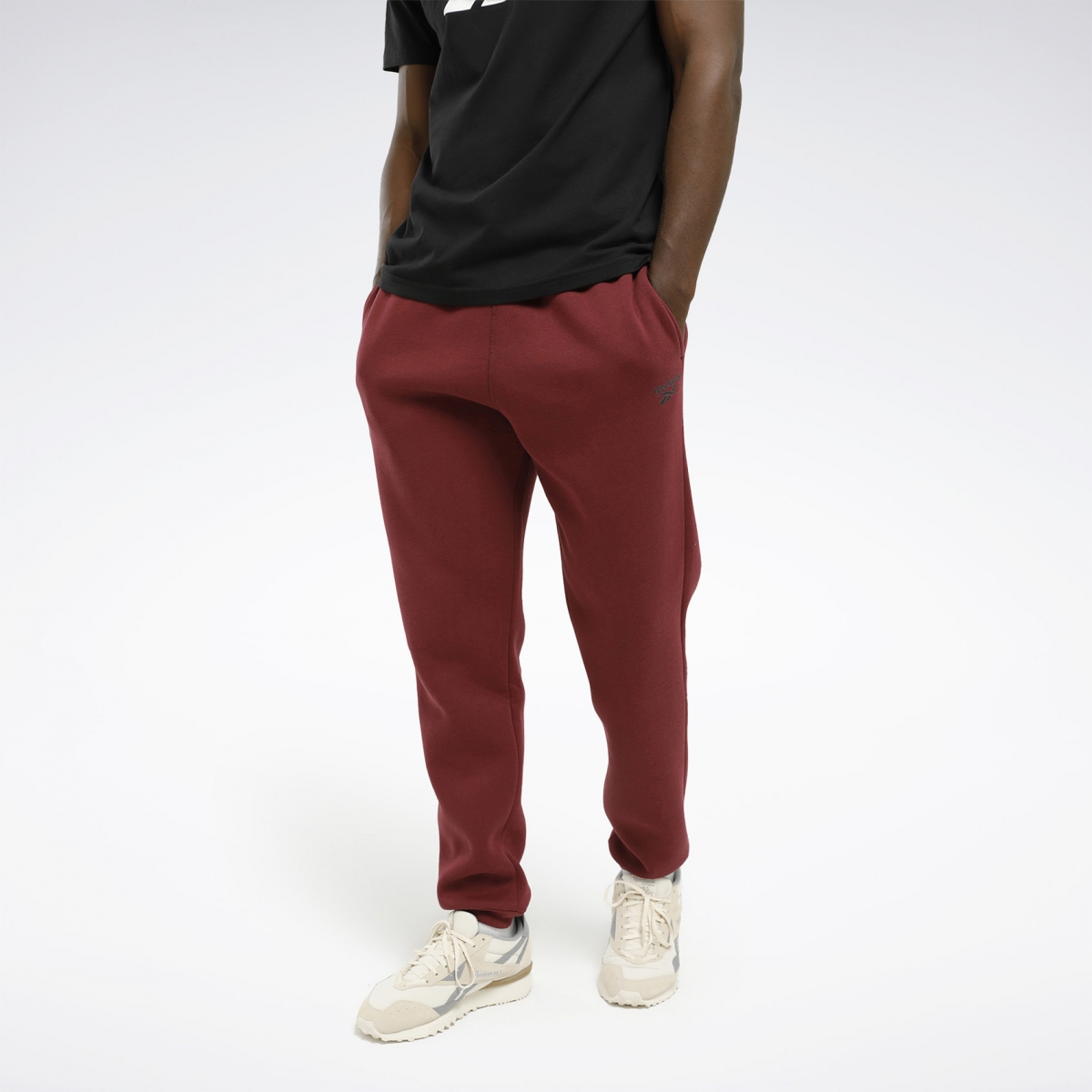 Reebok RI LEFT LEG JOGGER Bordo Erkek Eşofman Altı