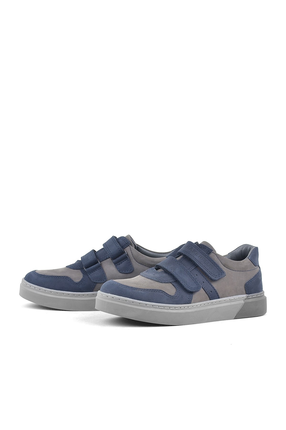 Hakiki Deri Lacivert Cırtlı Erkek Çocuk Sneaker - Görsel 5