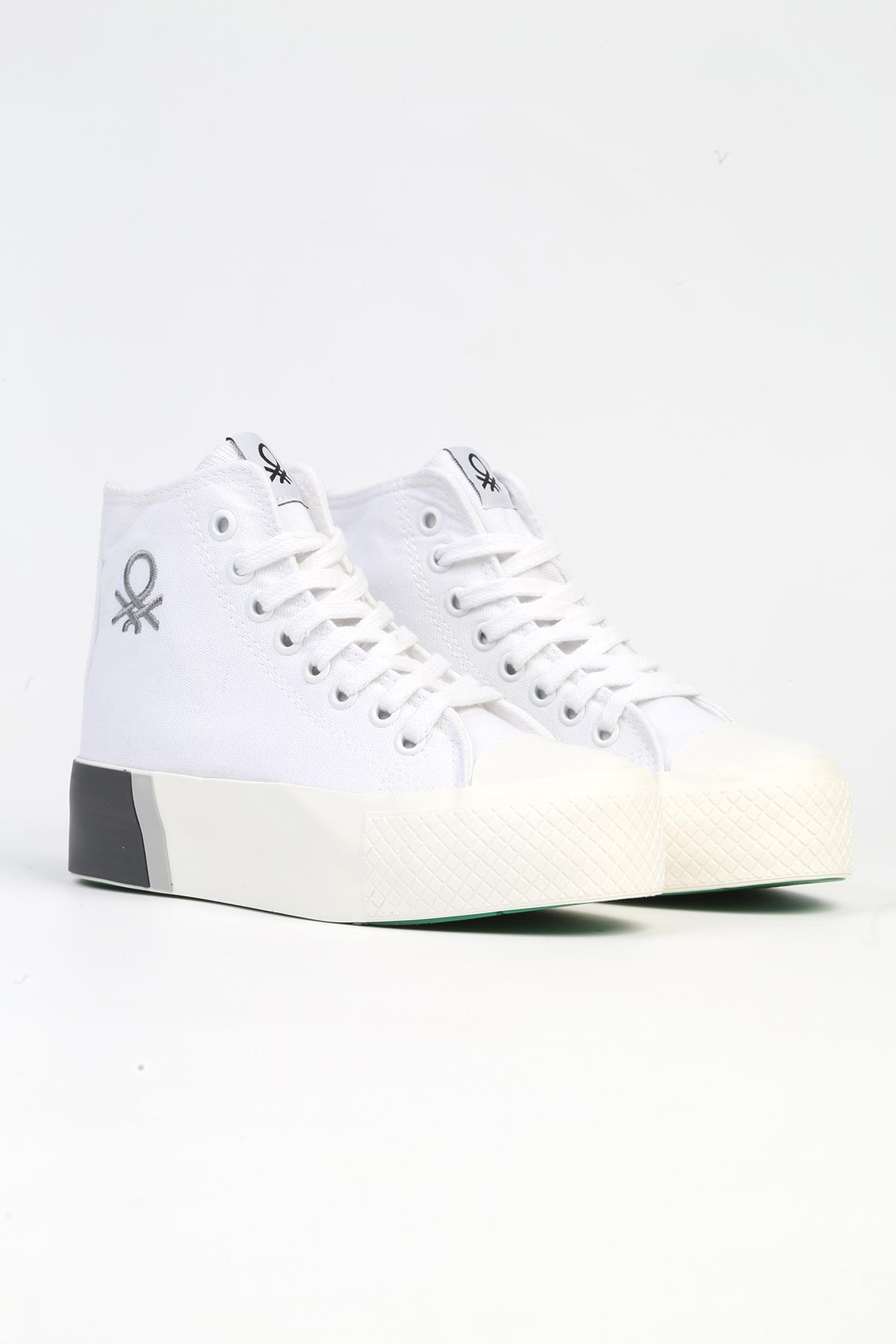 ® | BN-30938 - 3114 Beyaz Gri - Kadın Spor Ayakkabı - Görsel 3