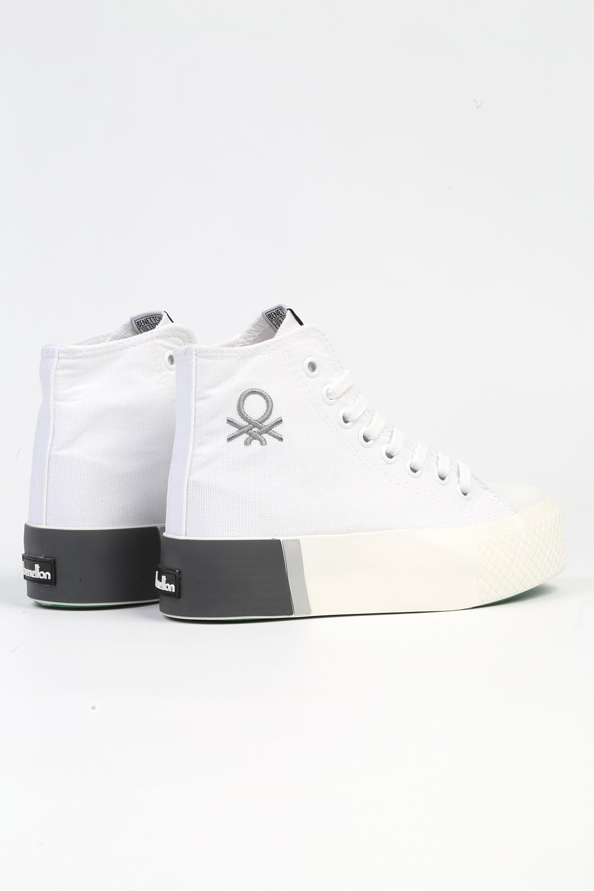 ® | BN-30938 - 3114 Beyaz Gri - Kadın Spor Ayakkabı - Görsel 4