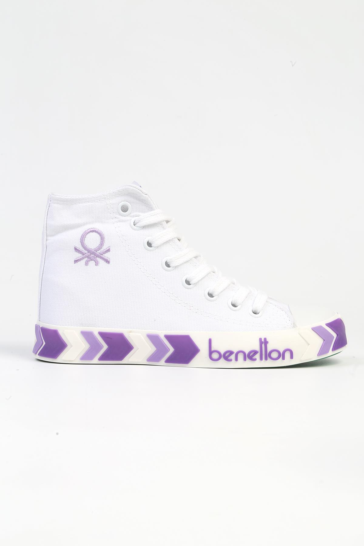 ® | BN-90621-3374 Beyaz Lila - Kadın Spor Ayakkabı - Görsel 2