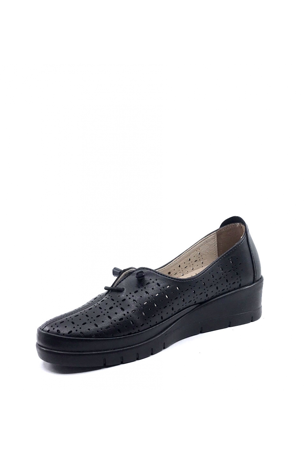 Y 66 Özel Topuk Jeli Siyah Günlük Bayan Ayakkabı - Görsel 4
