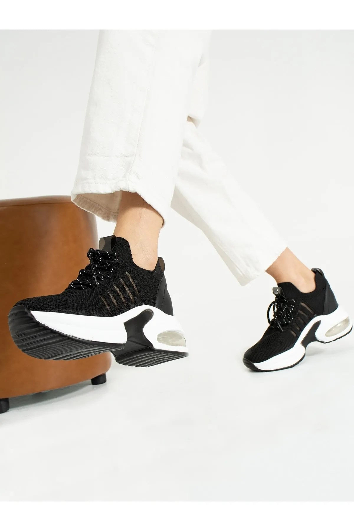 Triko Dolgu Air Taban Kadın Yürüyüş Spor Ayakkabı 4864005-z - Görsel 4