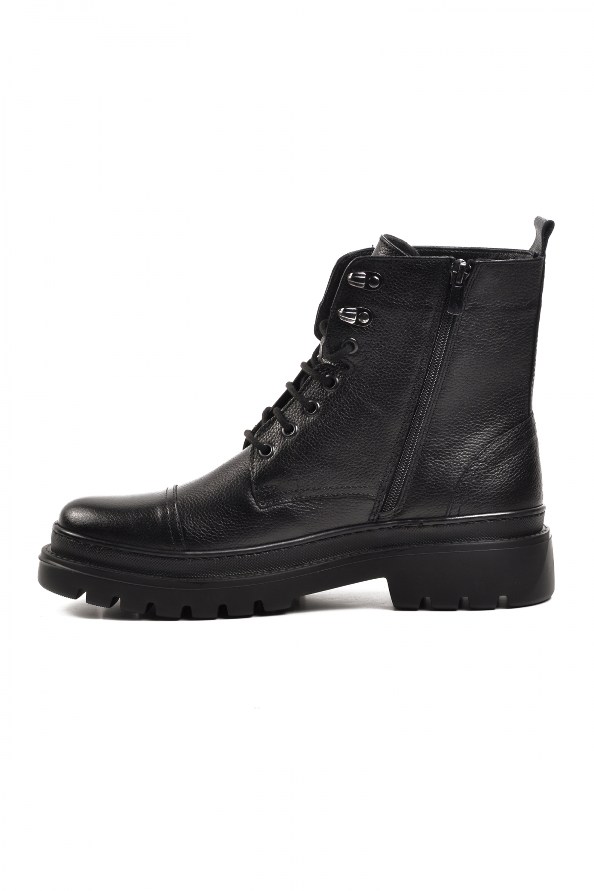 77184 Siyah İçi Polarlı Hakiki Deri Erkek Postal Bot - Görsel 3