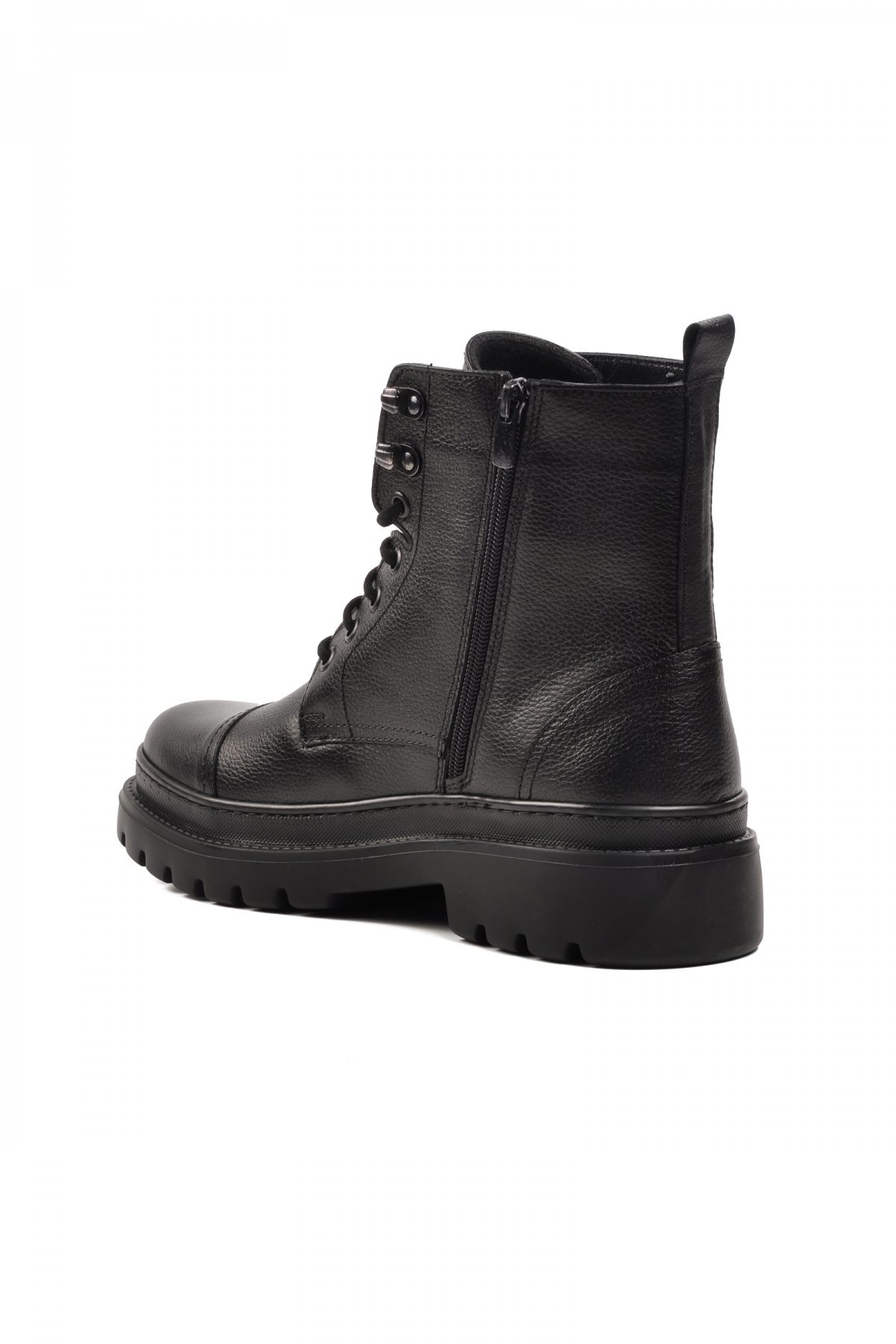 77184 Siyah İçi Polarlı Hakiki Deri Erkek Postal Bot - Görsel 5
