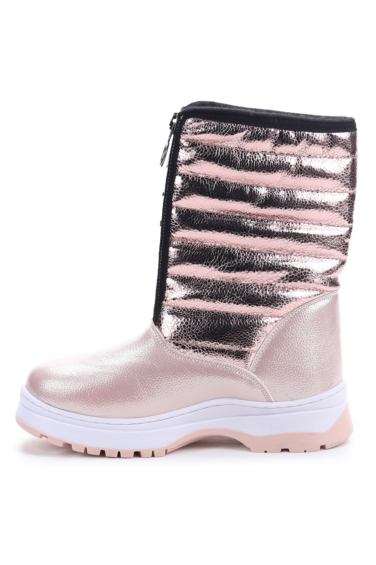 Vakko Fermuarlı Kız Çocuk Kar Botu Arz 2732 Pudra - Görsel 5