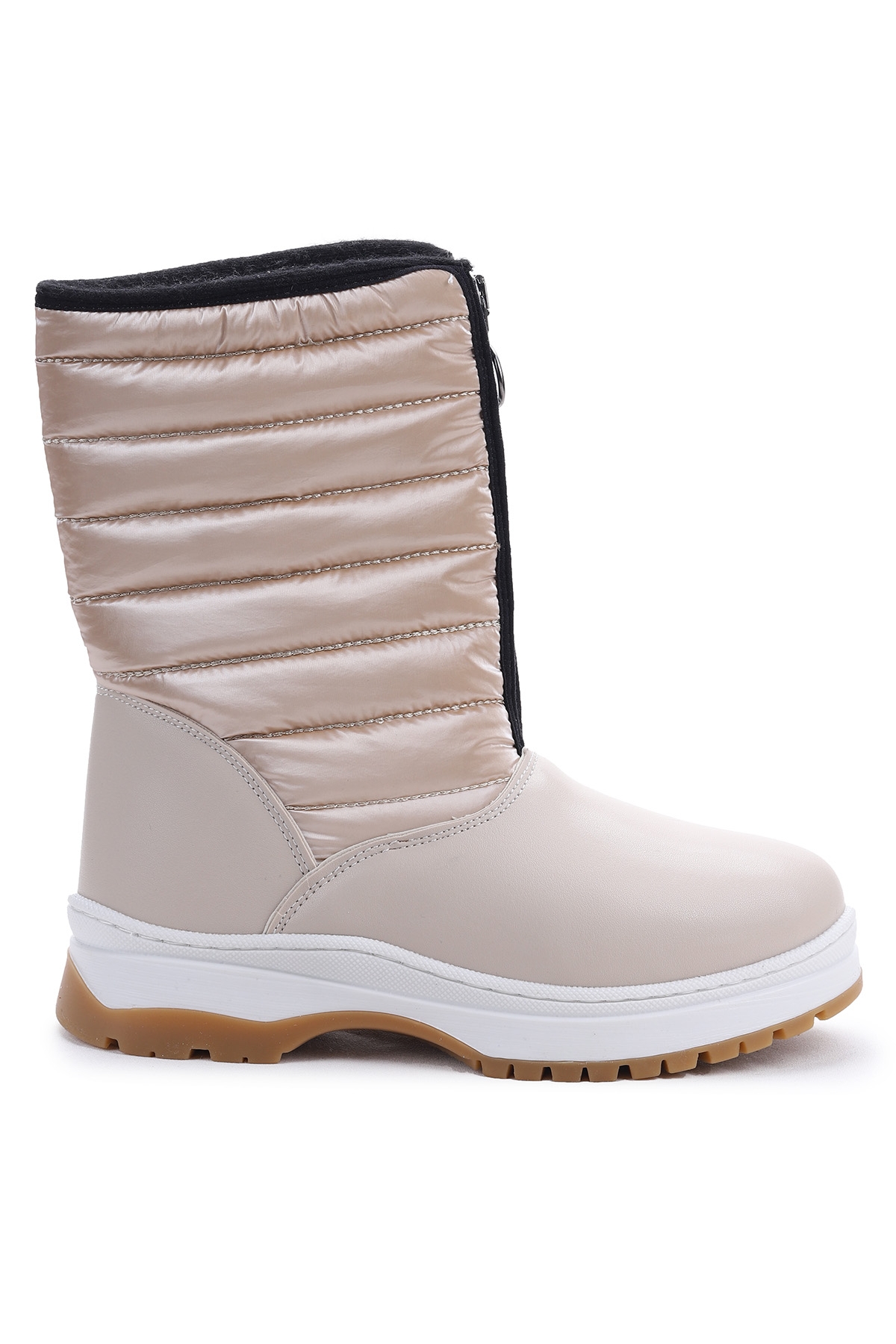 Cilt Fermuarlı Kız Çocuk Kar Botu Arz 2325 Bej - Görsel 5