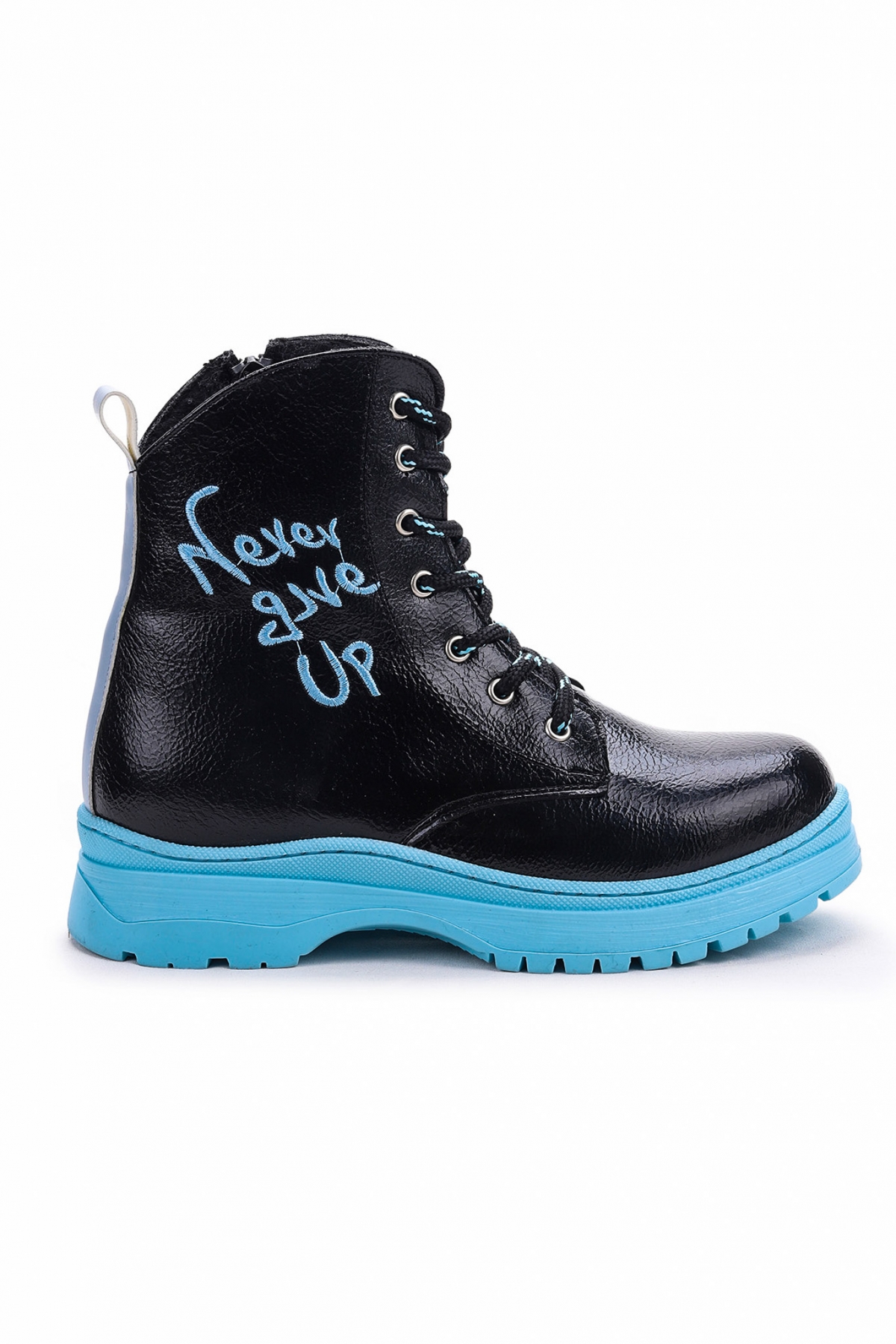 Termo Taban Kız Çocuk Bot 610 Çatlak Siyah - Turkuaz - Görsel 6