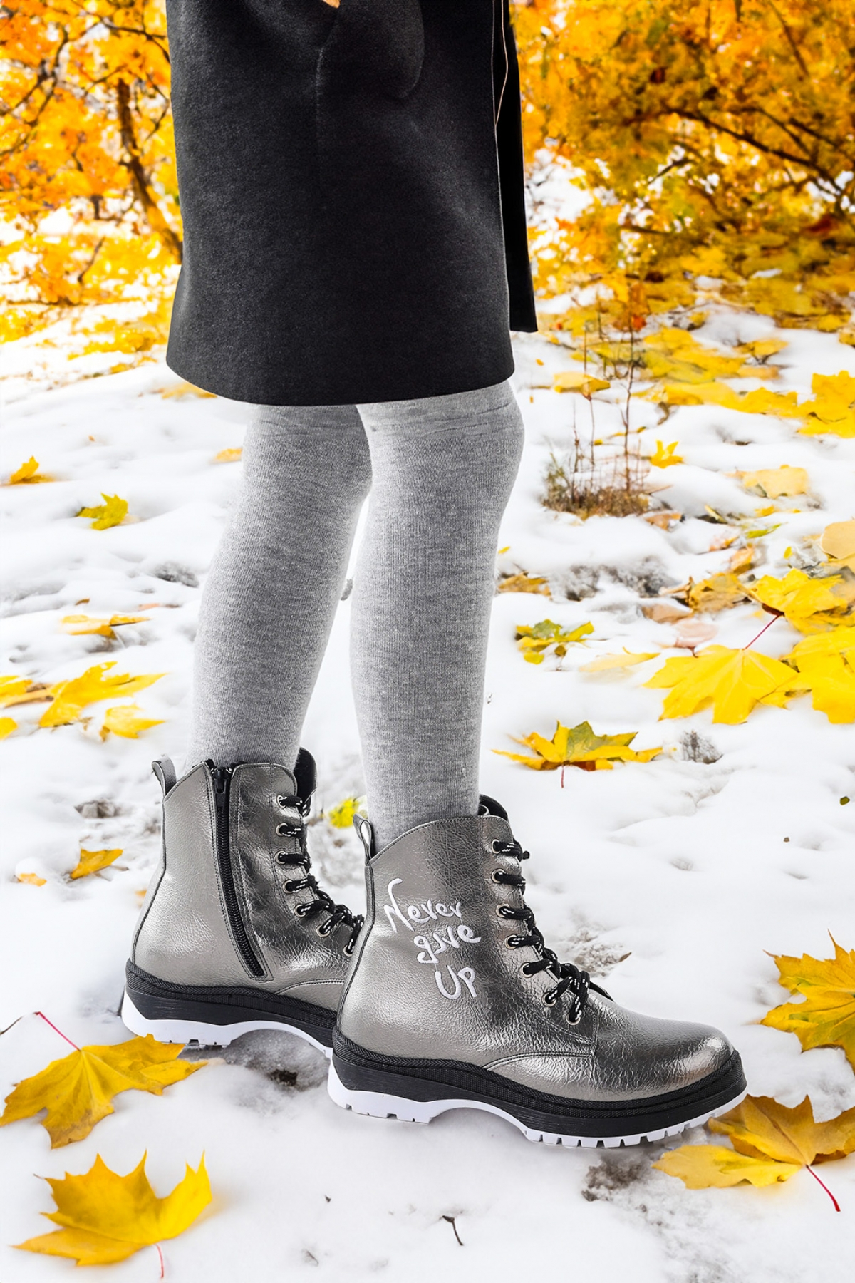 Termo Taban Kız Çocuk Bot 610 Çatlak Platin - Görsel 3