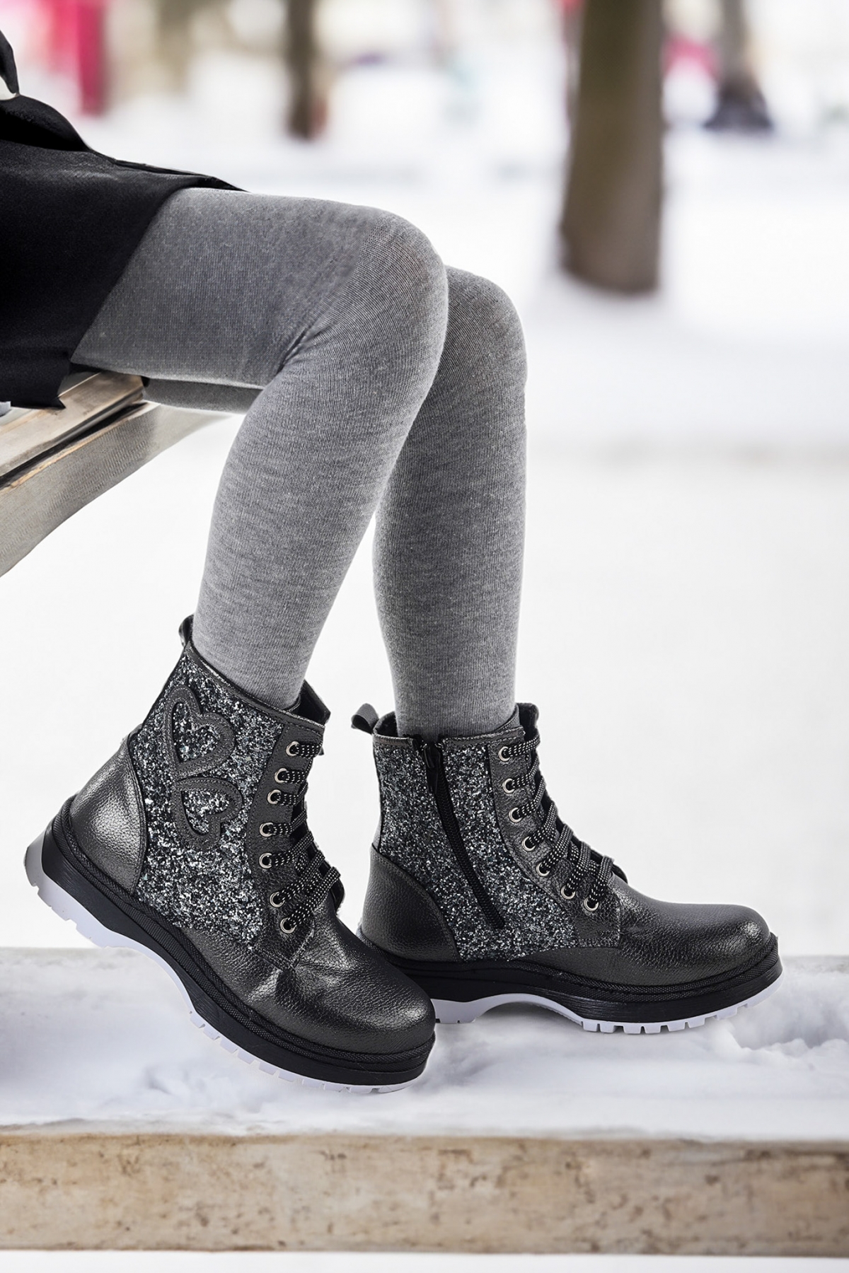 612 Vakko Termo Taban Kız Çocuk Bot Ayakkabı Platin - Görsel 4