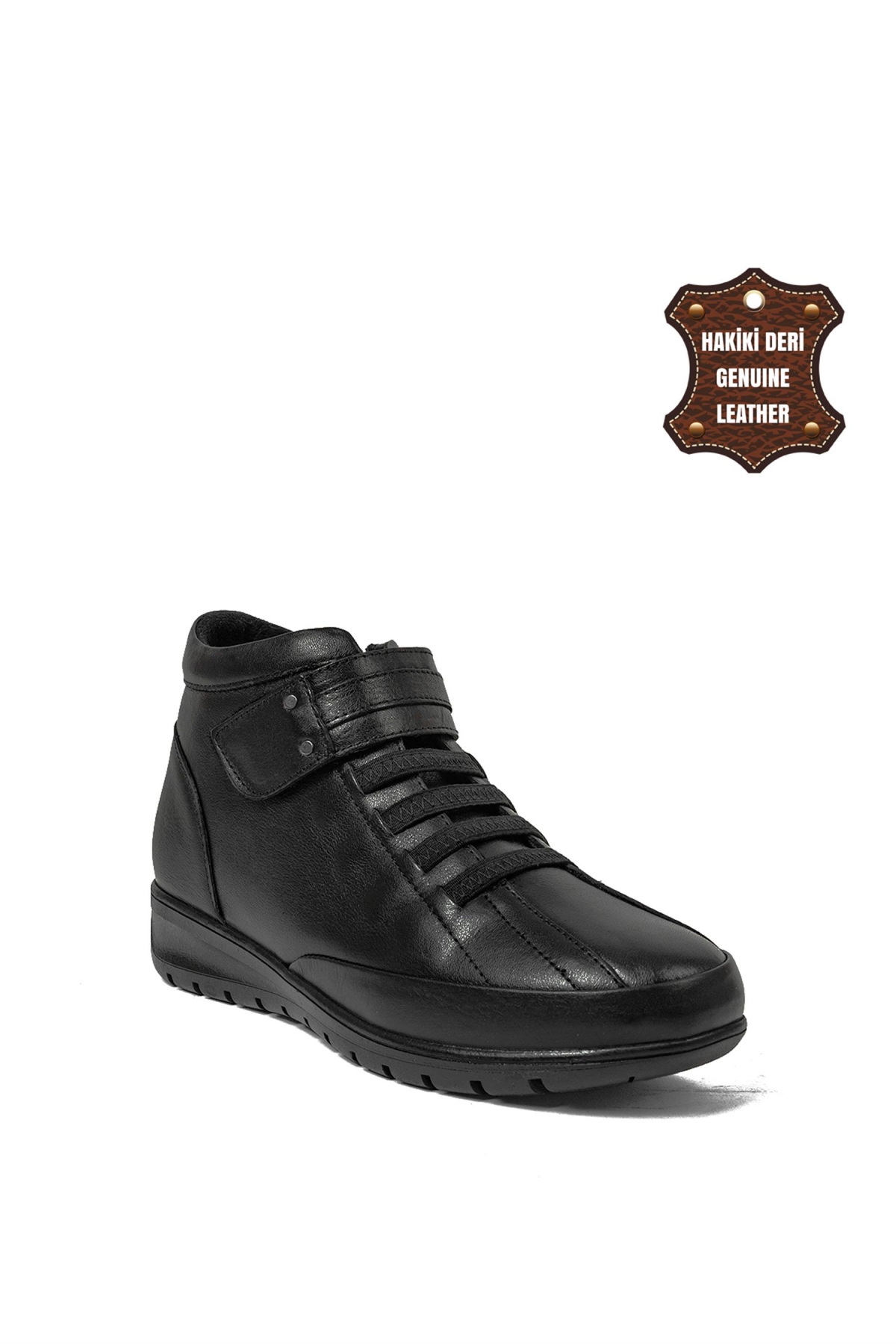 7118 Kadın Hakiki Deri Düz Bot Siyah - Görsel 3