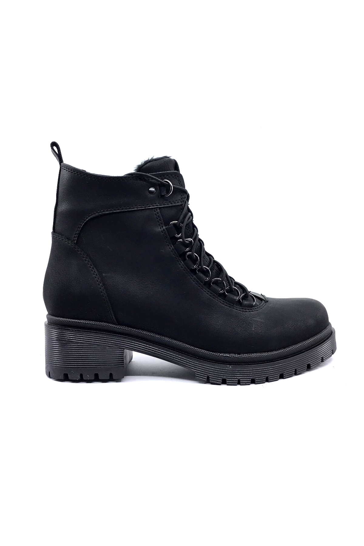 People Siyah İçi Kürklü 5 cm Topuklu Bayan bot - Görsel 2