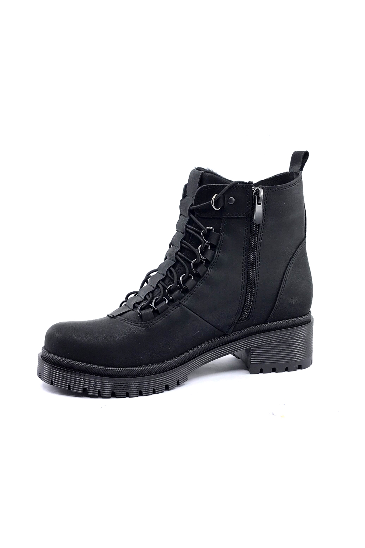 People Siyah İçi Kürklü 5 cm Topuklu Bayan bot - Görsel 4