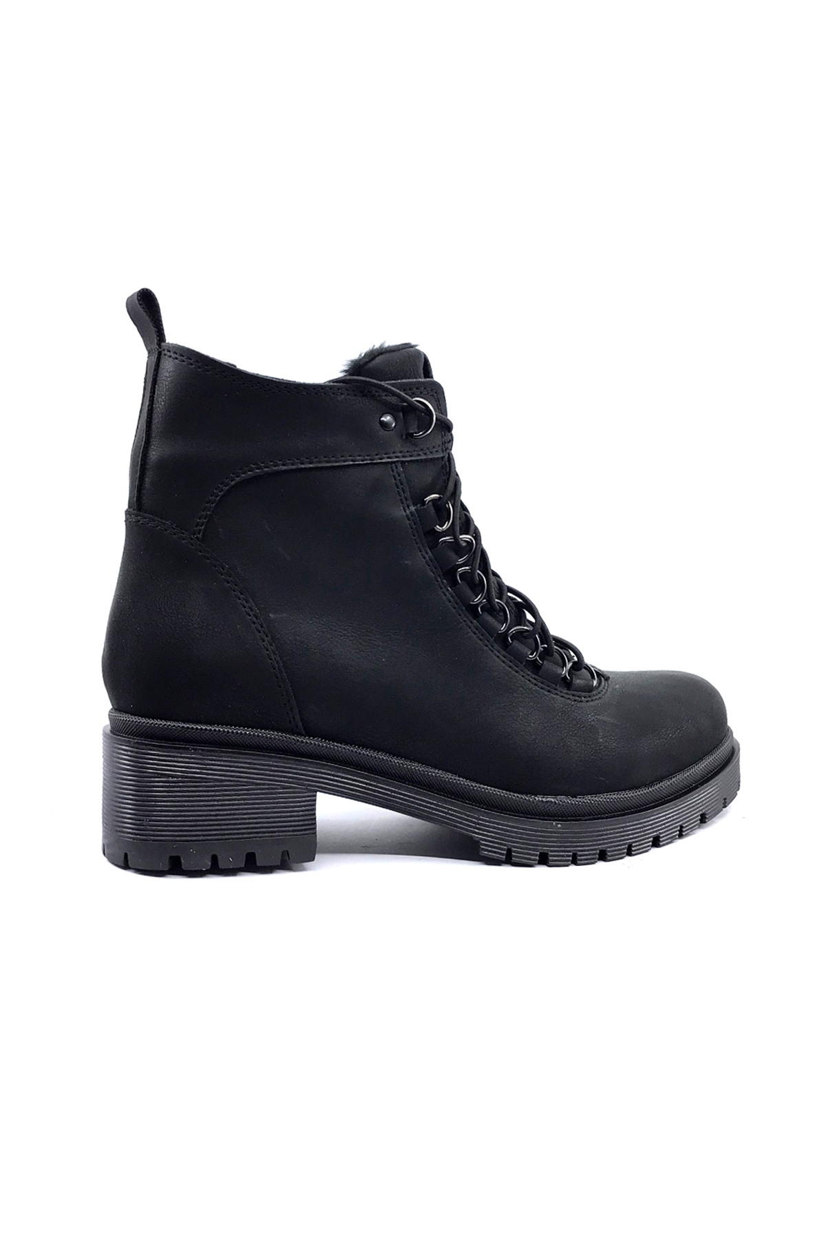 People Siyah İçi Kürklü 5 cm Topuklu Bayan bot - Görsel 5
