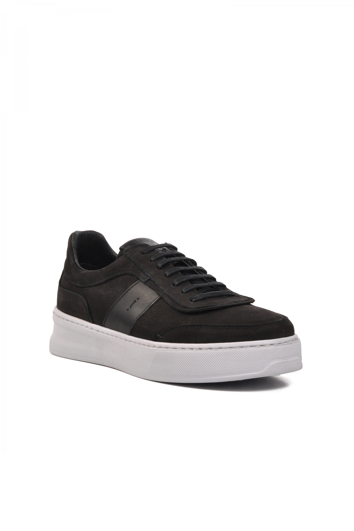 Cosmo Siyah Nubuk Hakiki Deri Erkek Günlük Ayakkabı - Görsel 4