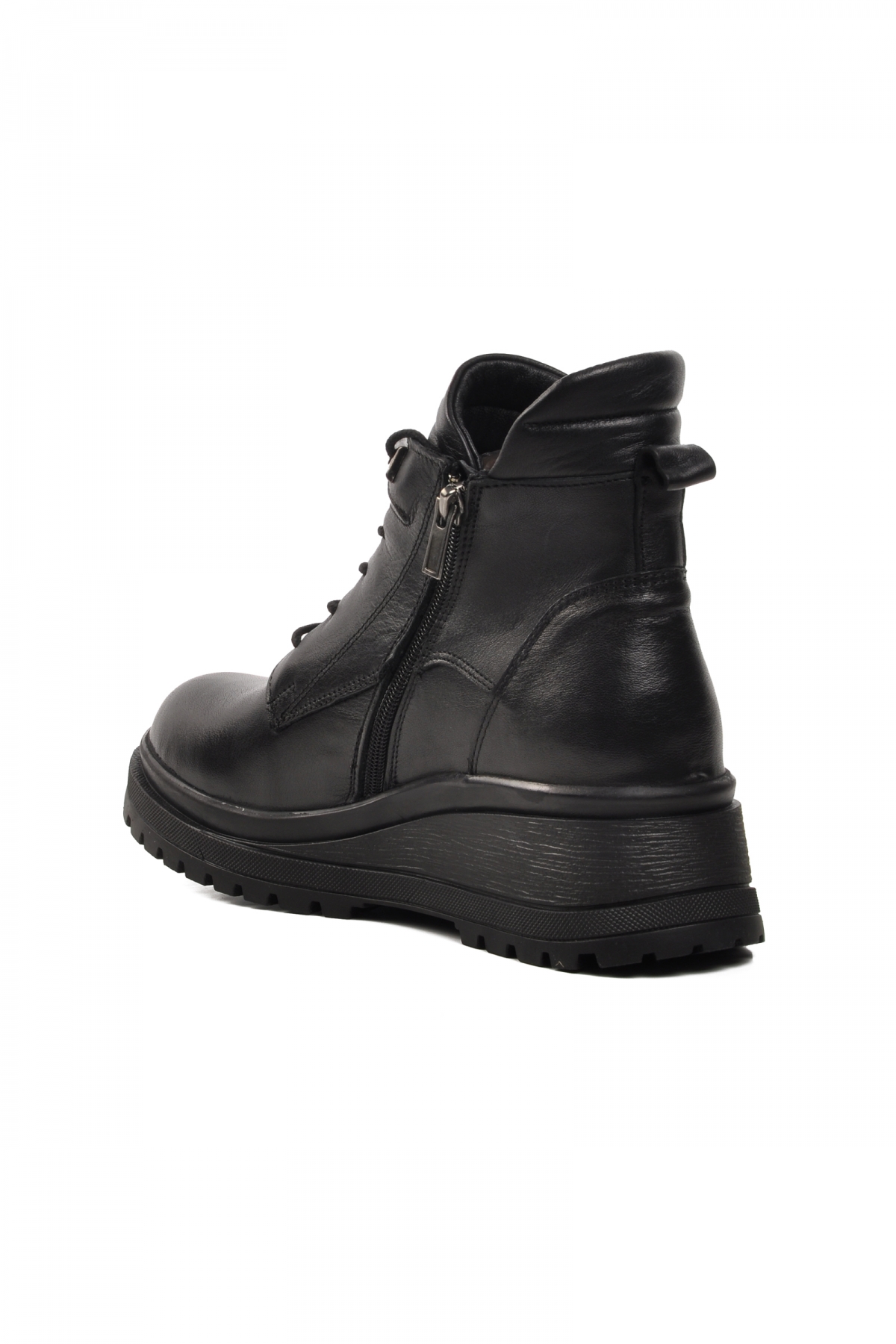 32003 Siyah Hakiki Deri Kadın Bot - Görsel 5