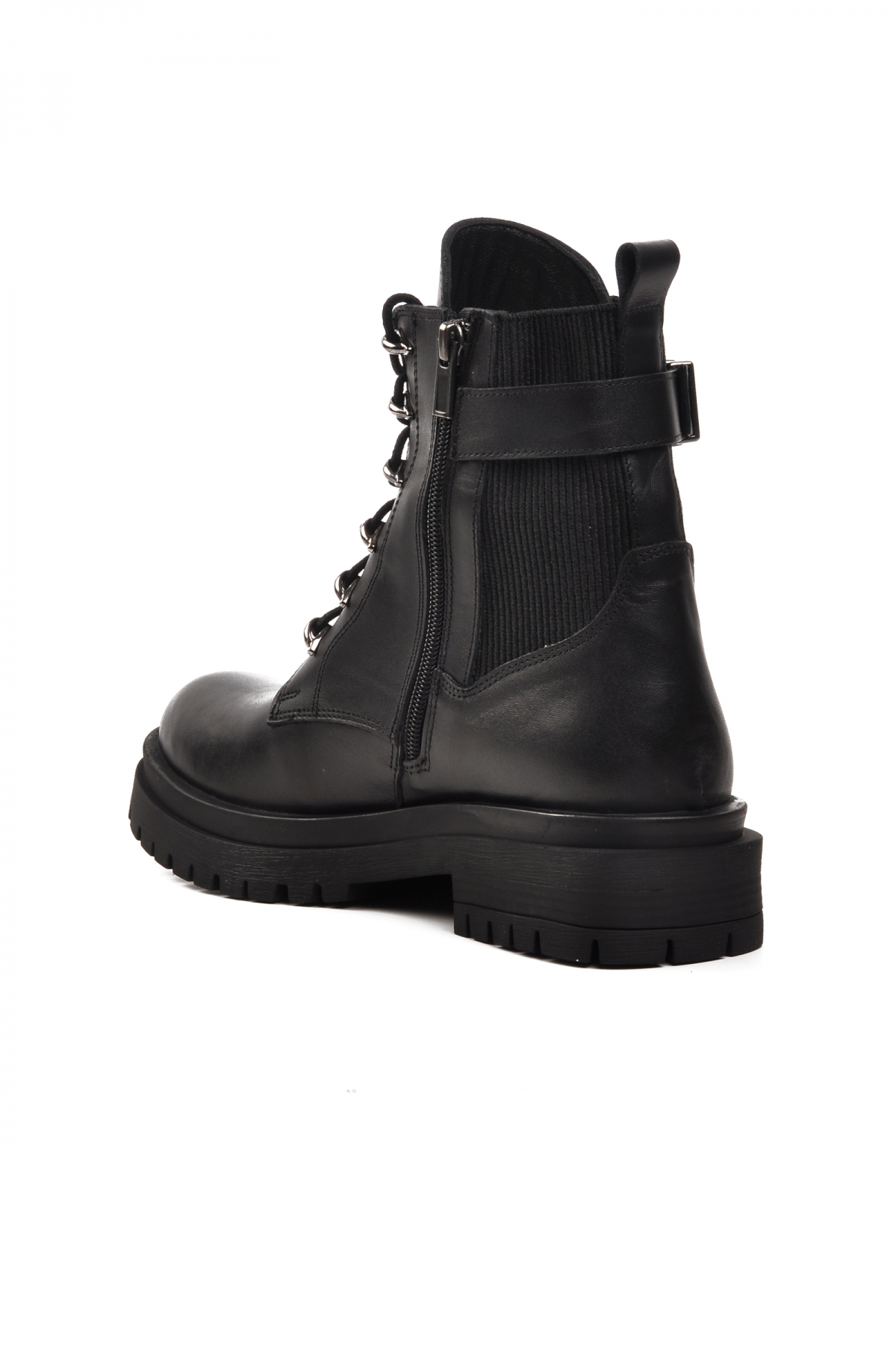 22914 Siyah Hakiki Deri Kadın Bot - Görsel 5