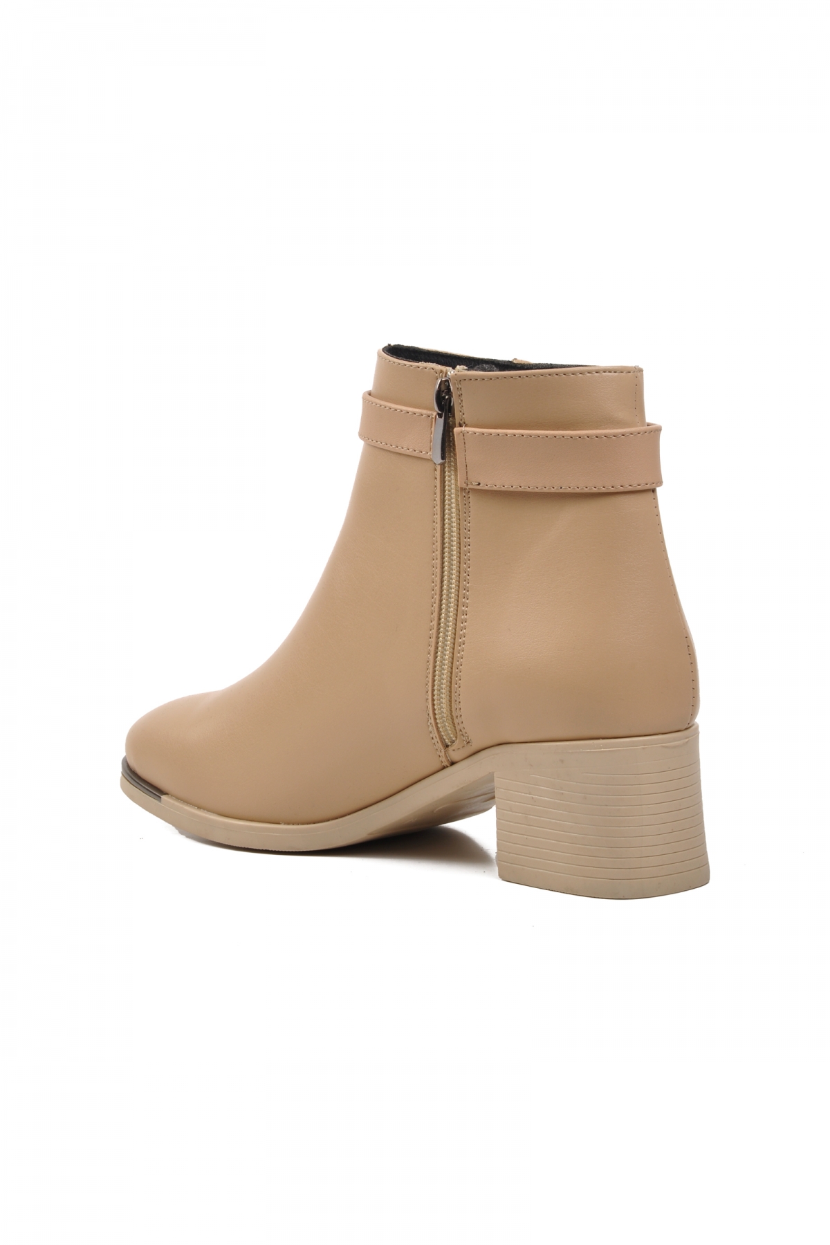 358093 Nude İçi Polarlı Kadın Topuklu Bot - Görsel 5