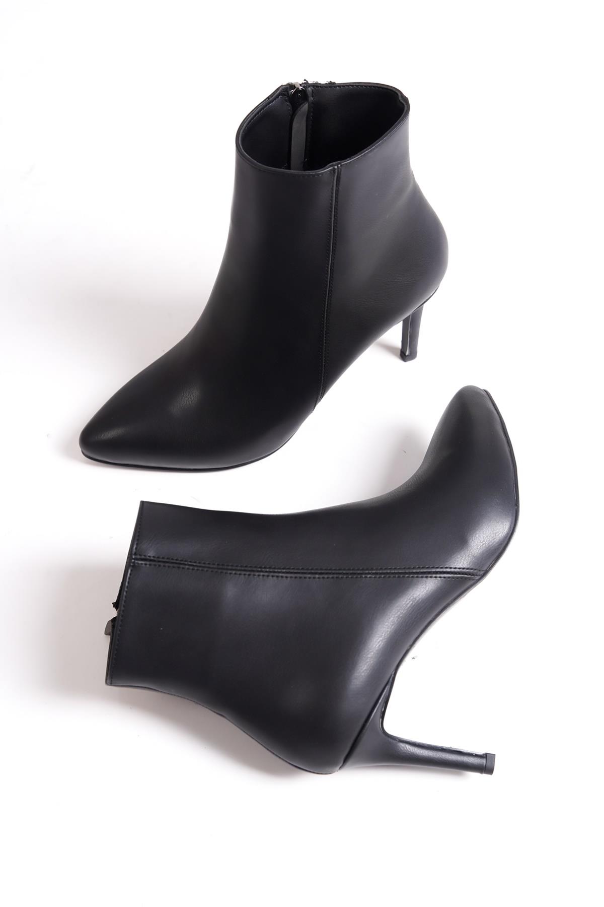 Siyah Mat İnce Topuklu Bot - Nairobi - Görsel 3