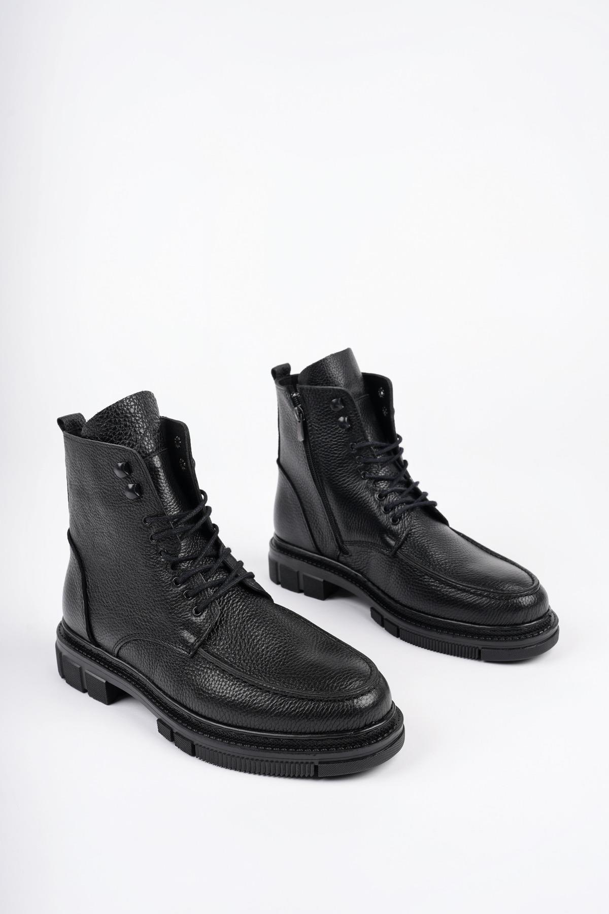 DARWİN Hakiki Deri Fermuarlı Bağcıklı Garantili Erkek Rahat Hafif Taban Casual Kışlık Bot - Görsel 3