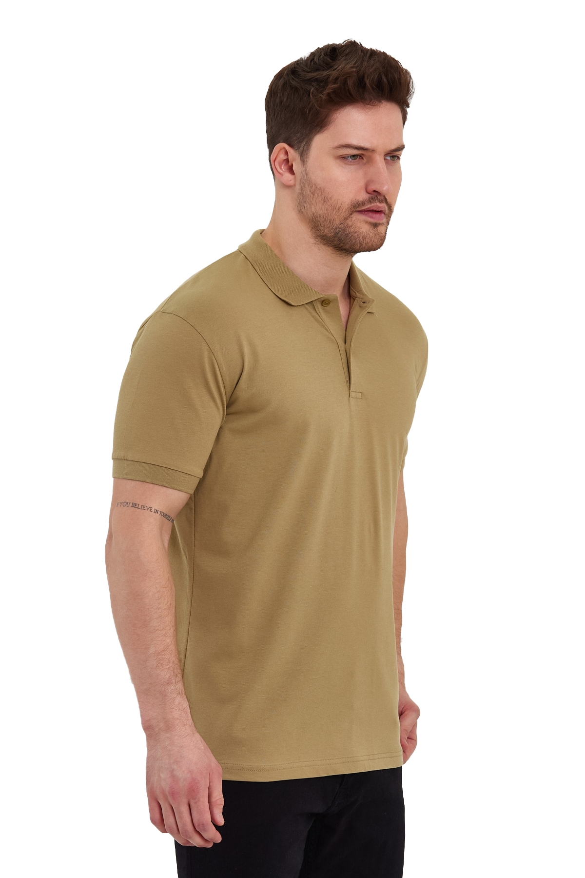 Erkek Lycralı Pike Polo Yaka T-shirt RD23YE328702