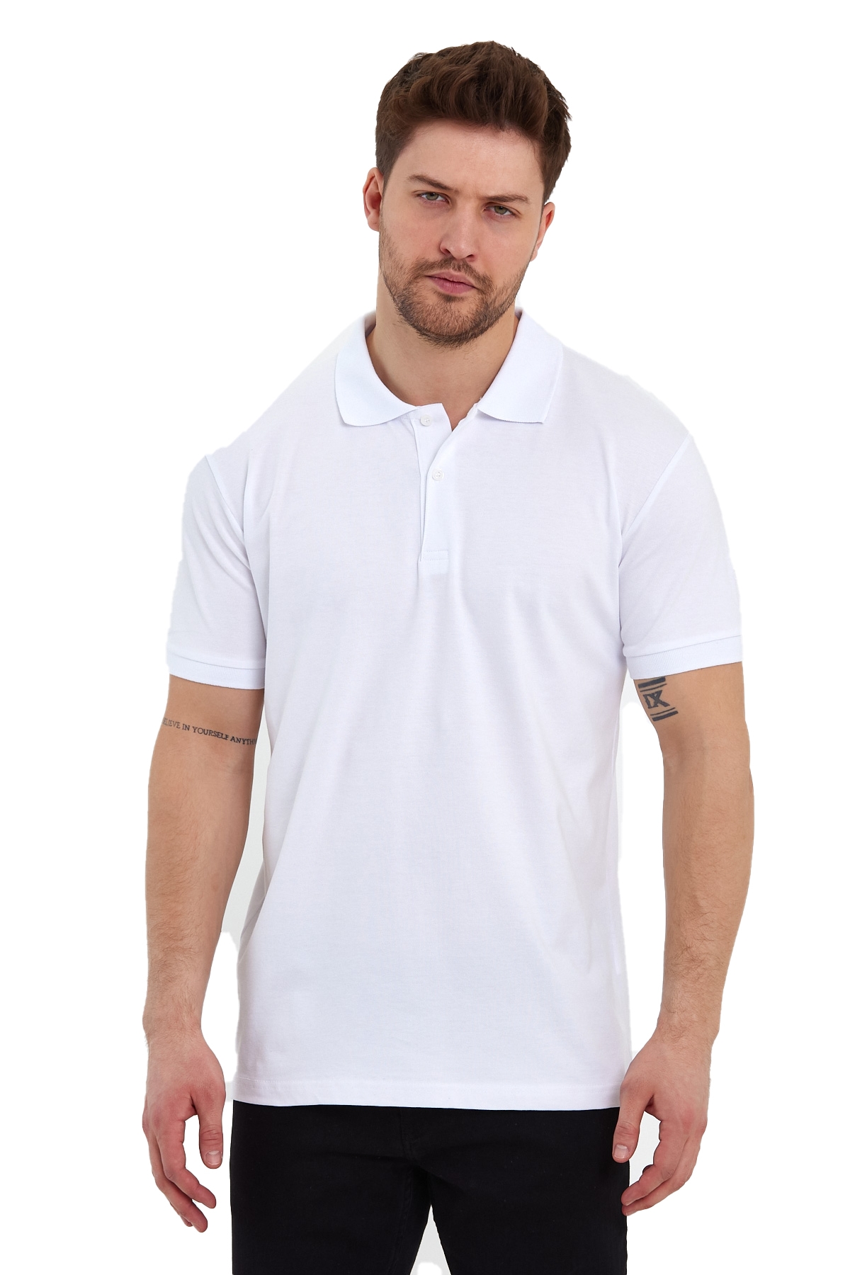 Erkek Lycralı Pike Polo Yaka T-shirt RD23YE328702