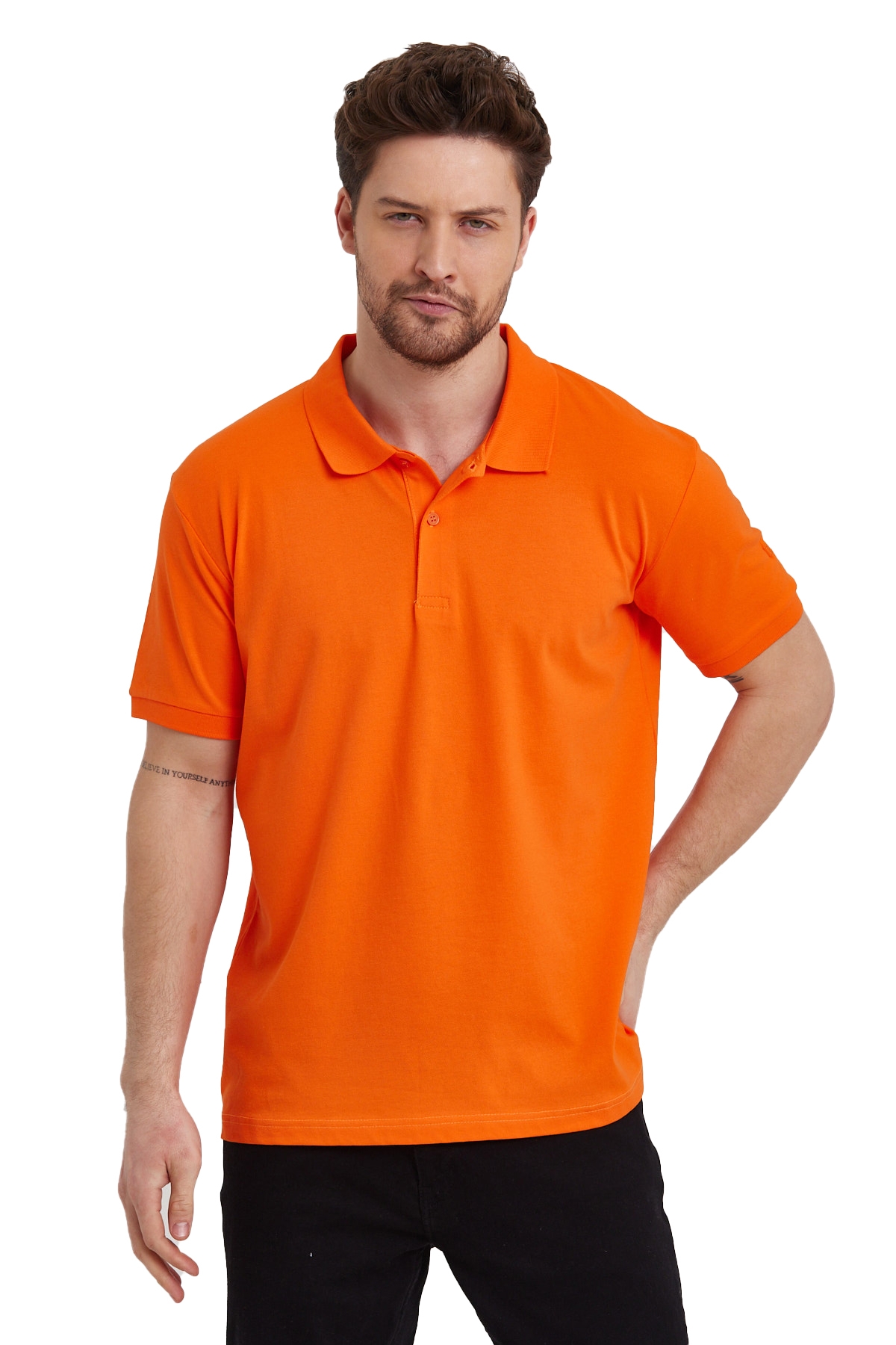 Erkek Lycralı Pike Polo Yaka T-shirt RD23YE328702