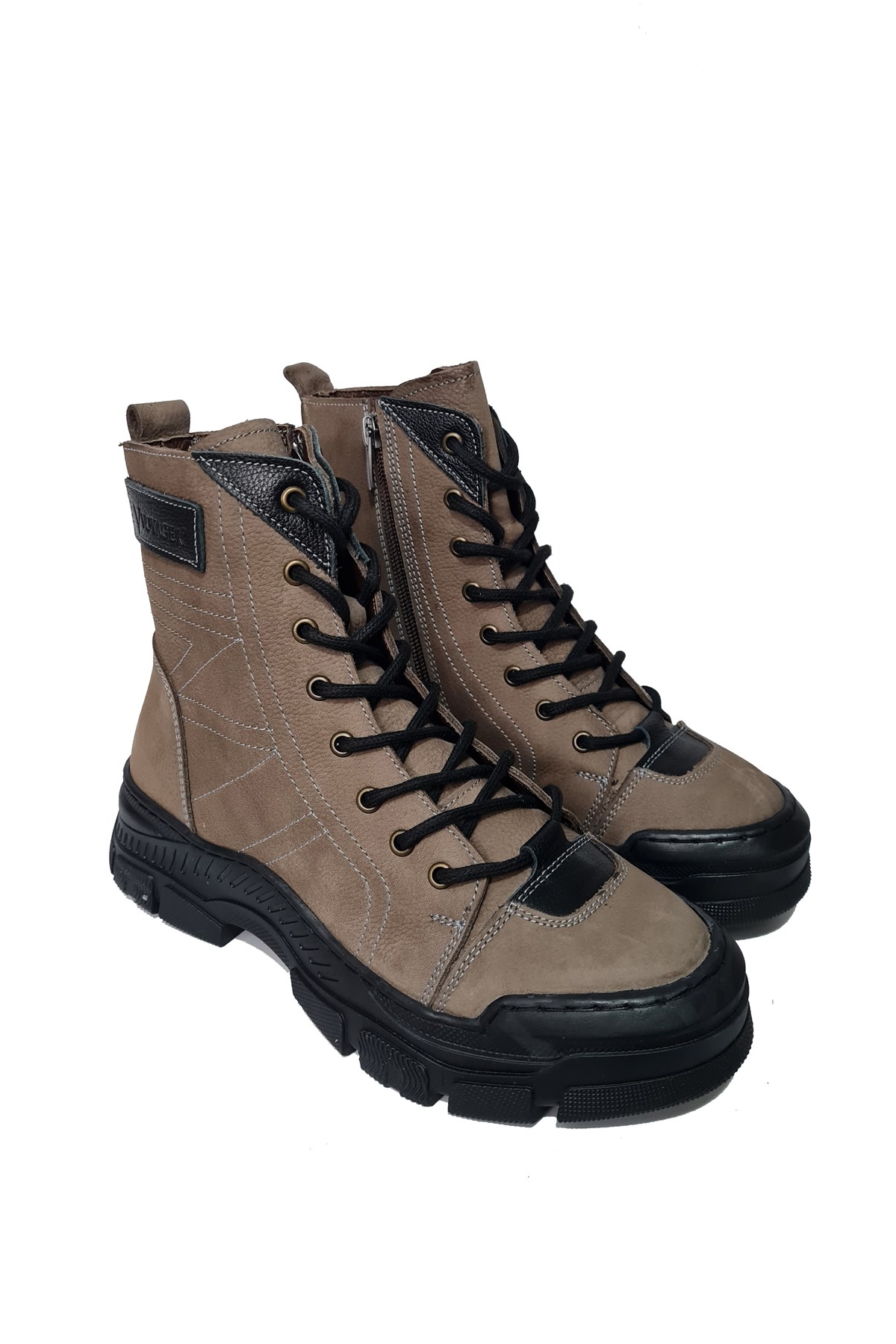 9375 Siyah Nubuk İçi Polarlı Hakiki Deri Kadın Bot - Görsel 3