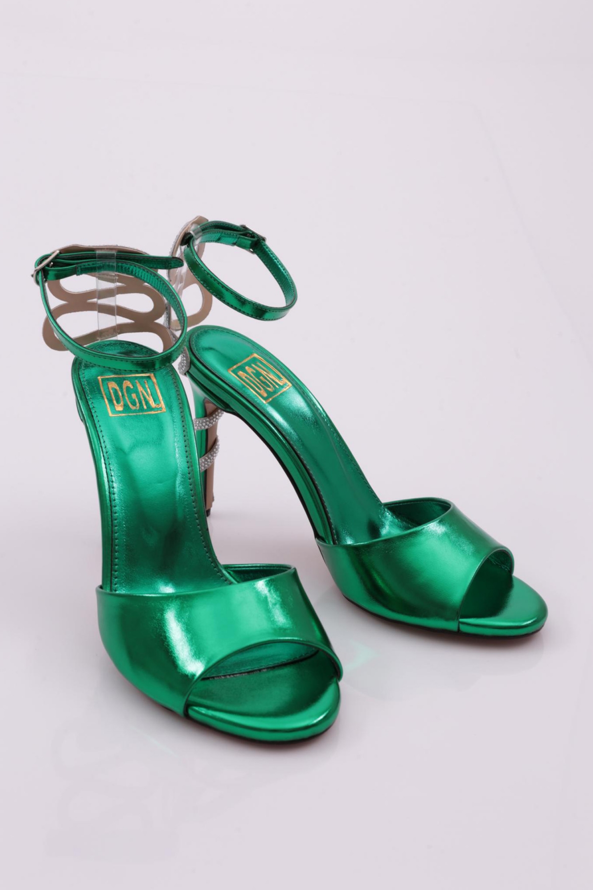 3108 Kadin Topuğu Taş İp Sarili Topuklu - Görsel 3