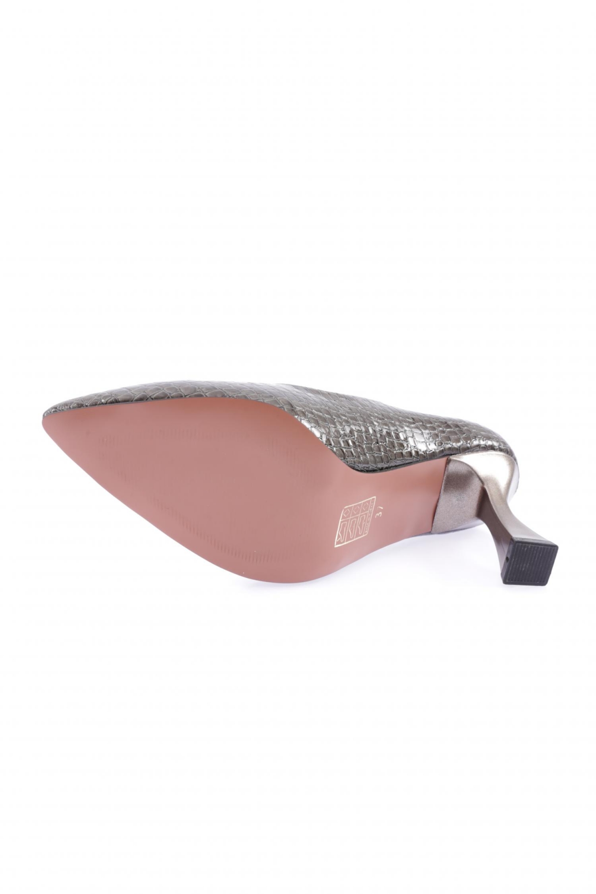 Dgn Dgn Gümüş 0620-22K Sivri Burun Parmak Dekolteli Uzun Topuklu Ayakkabi Topuklu Ayakkabı | Flo Gümüş - 6. görsel