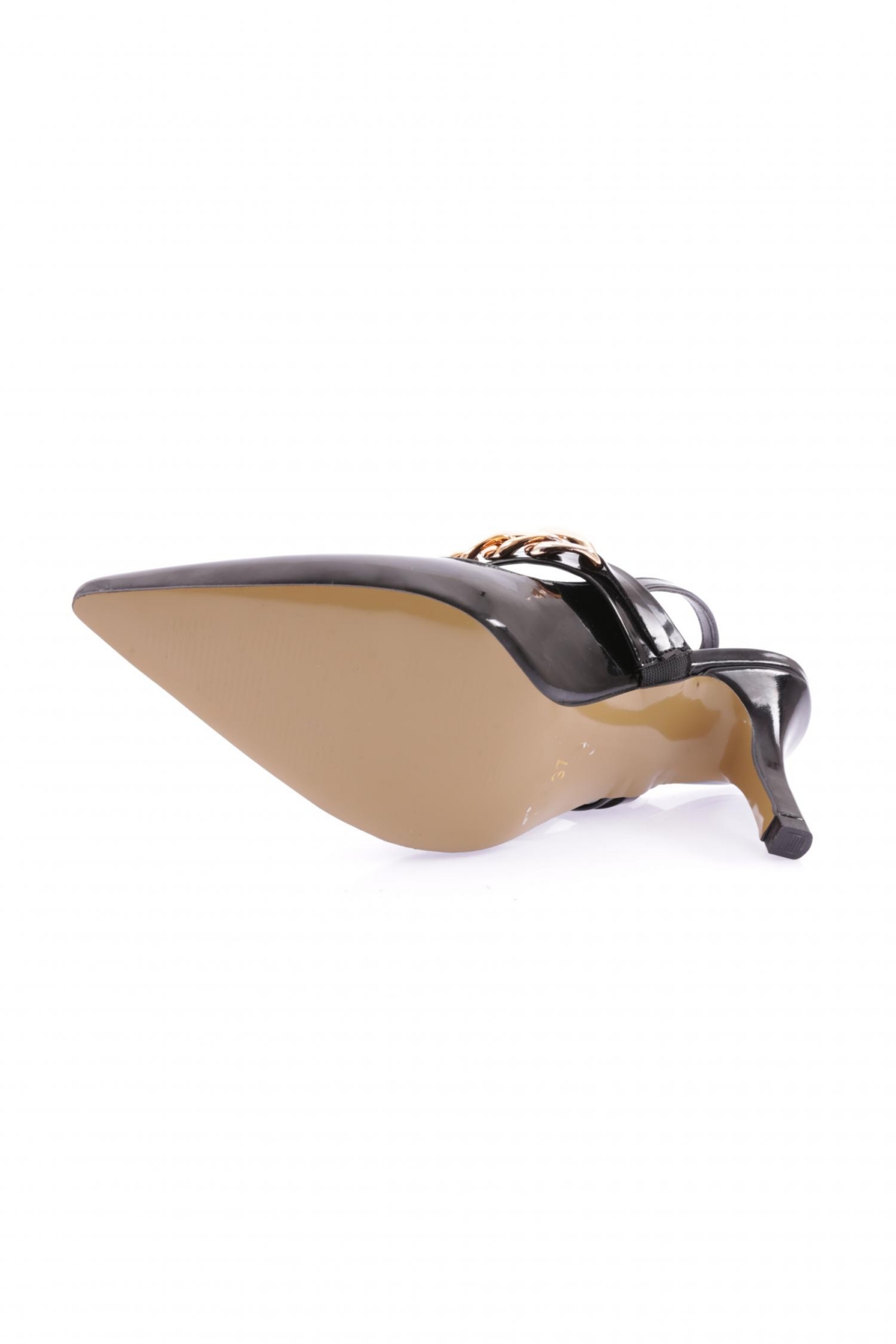 605 Kadin Aksesuarli Bantli Topuklu Ayakkabi - Görsel 6