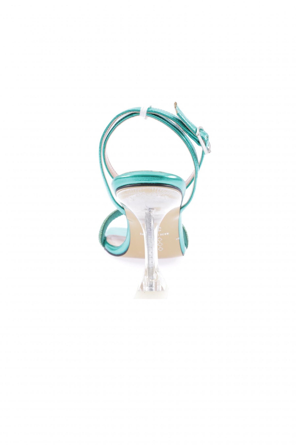 5161-1-23Y Kadin Silver Taşli Bilekten Bağli Topuklu Ayakkabi - Görsel 5