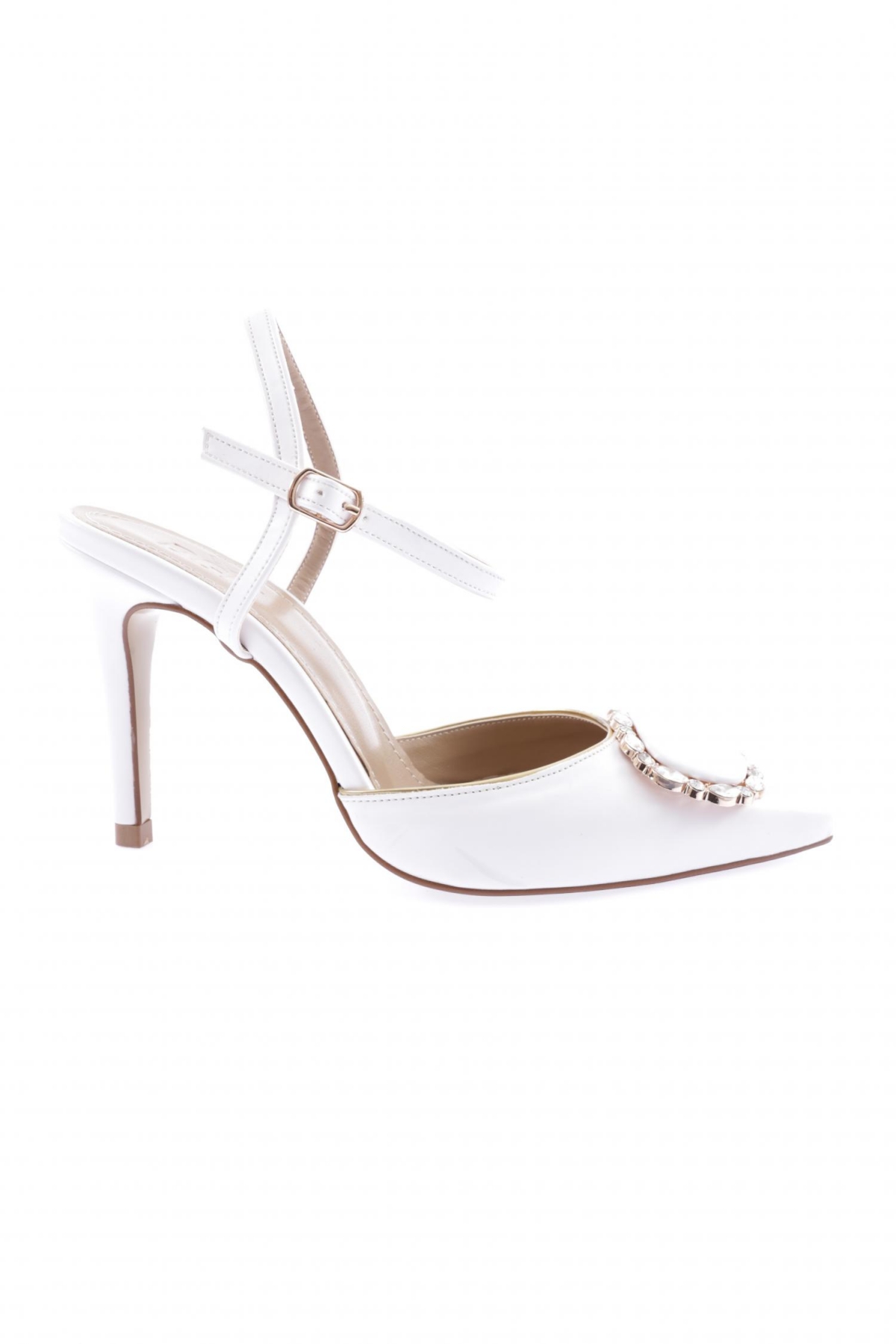 1005-23Y Kadin Kristal Tokali Bilekten Bağli İnce Topuklu Ayakkabi - Görsel 2