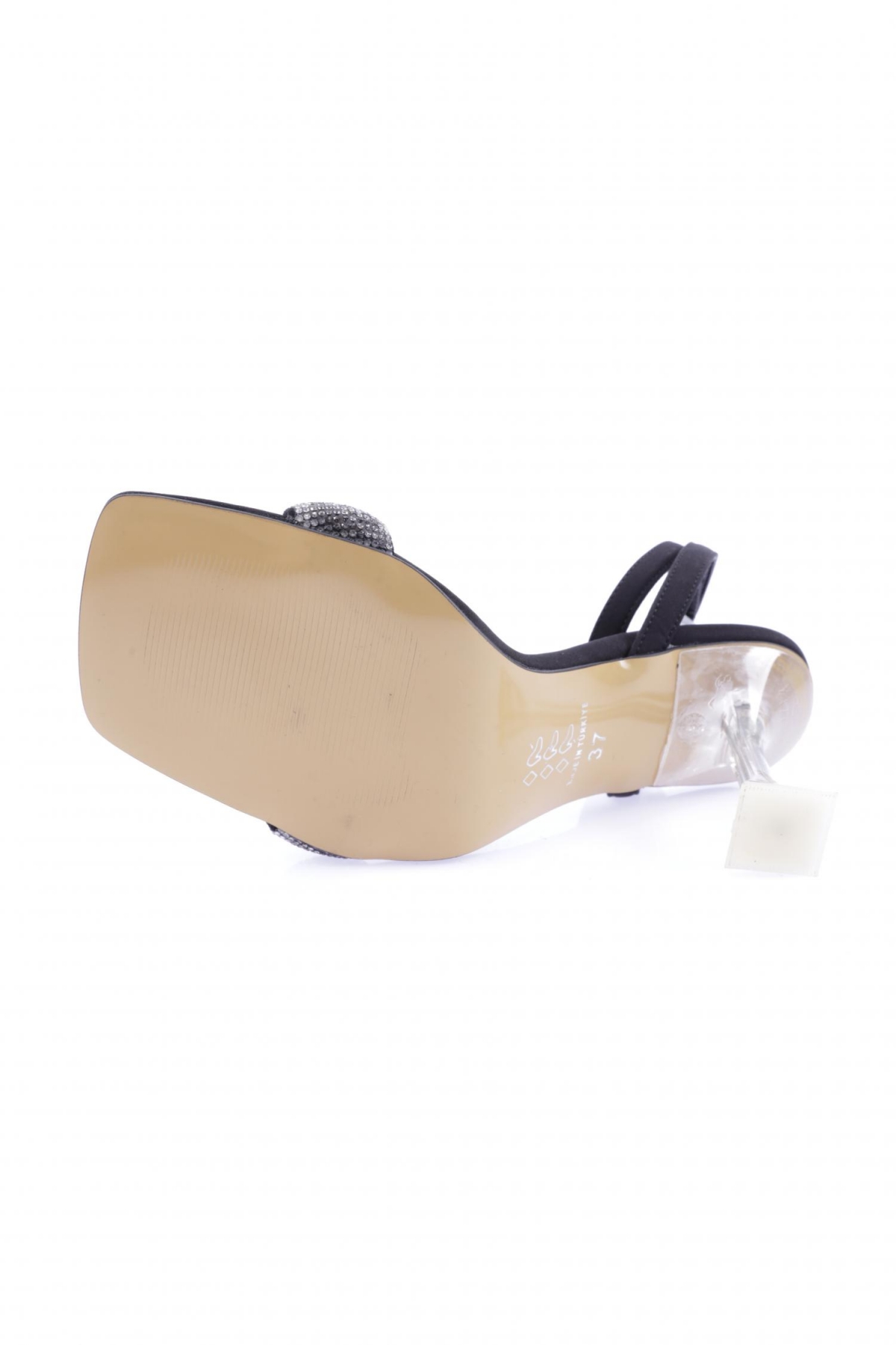 5161-1-23Y Kadin Silver Taşli Bilekten Bağli Topuklu Ayakkabi - Görsel 6