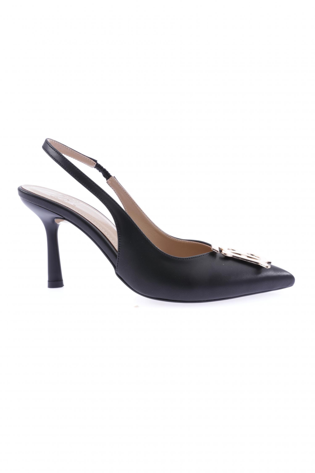 7005-23Y Kadin Sivri Burun T Ve B Harf Tokali Arkasi Açik Topuklu Ayakkabi - Görsel 2