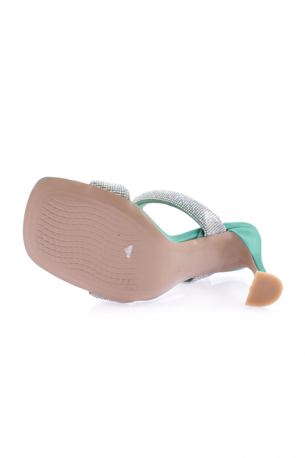 8033-23Y Kadin Silver Taş Bantli Bilekten Bağli Topuklu Ayakkabi - Görsel 6