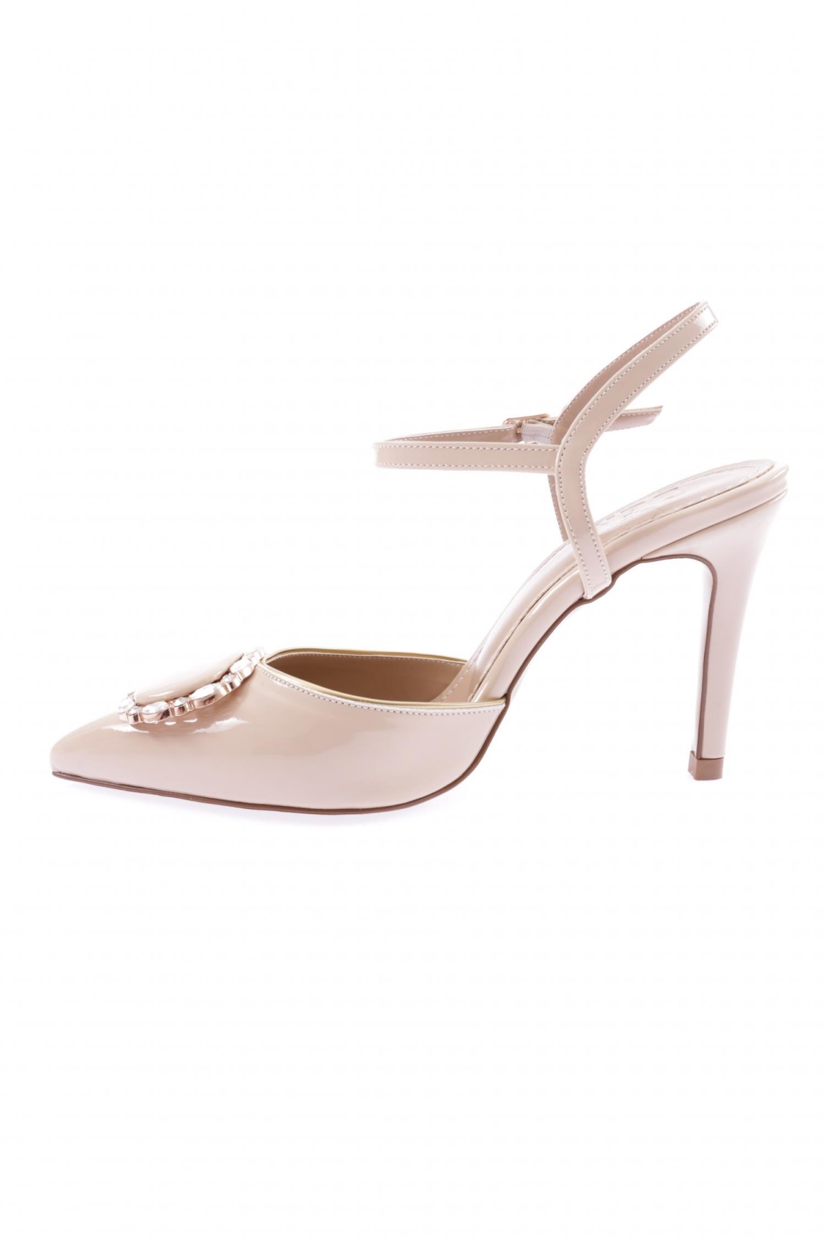 1005-23Y Kadin Kristal Tokali Bilekten Bağli İnce Topuklu Ayakkabi - Görsel 4